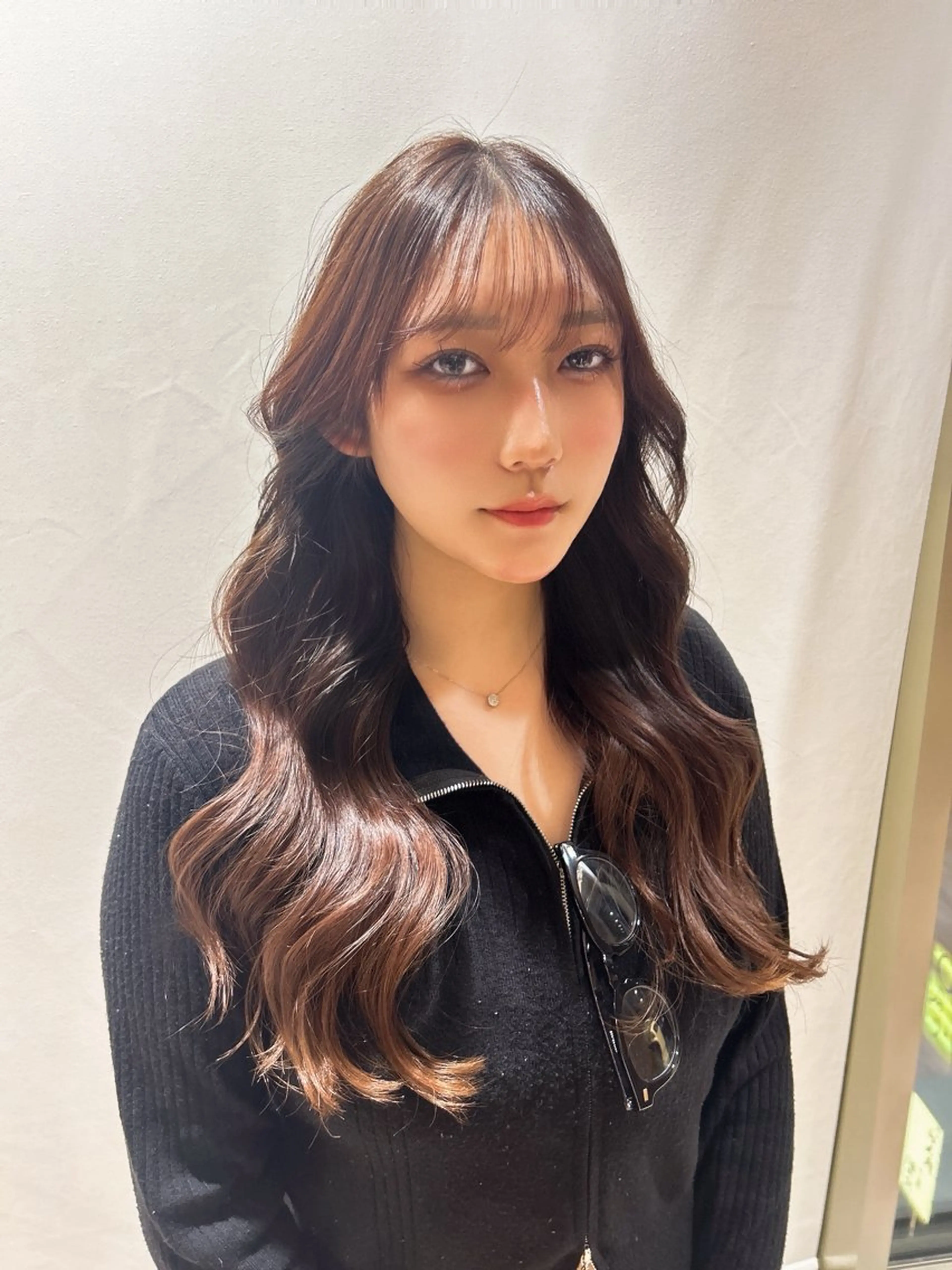 ロング 韓国風ヘア レイヤーカット ヘアセット 和田 茉日琉のヘアスタイル