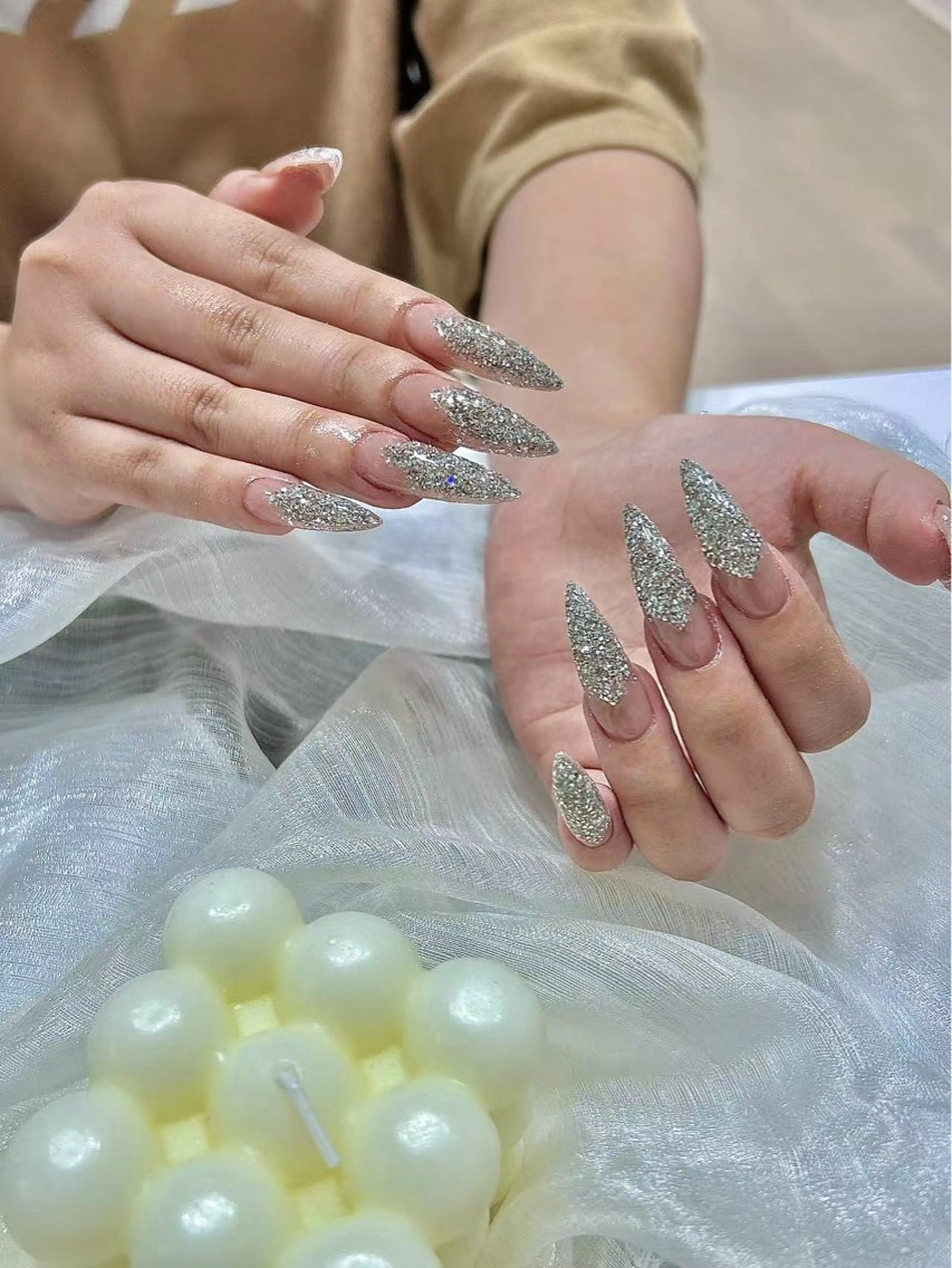 ネイル スカルプネイル シンプルネイル Lunailsalon所属・Lu nailsalonのネイルデザイン