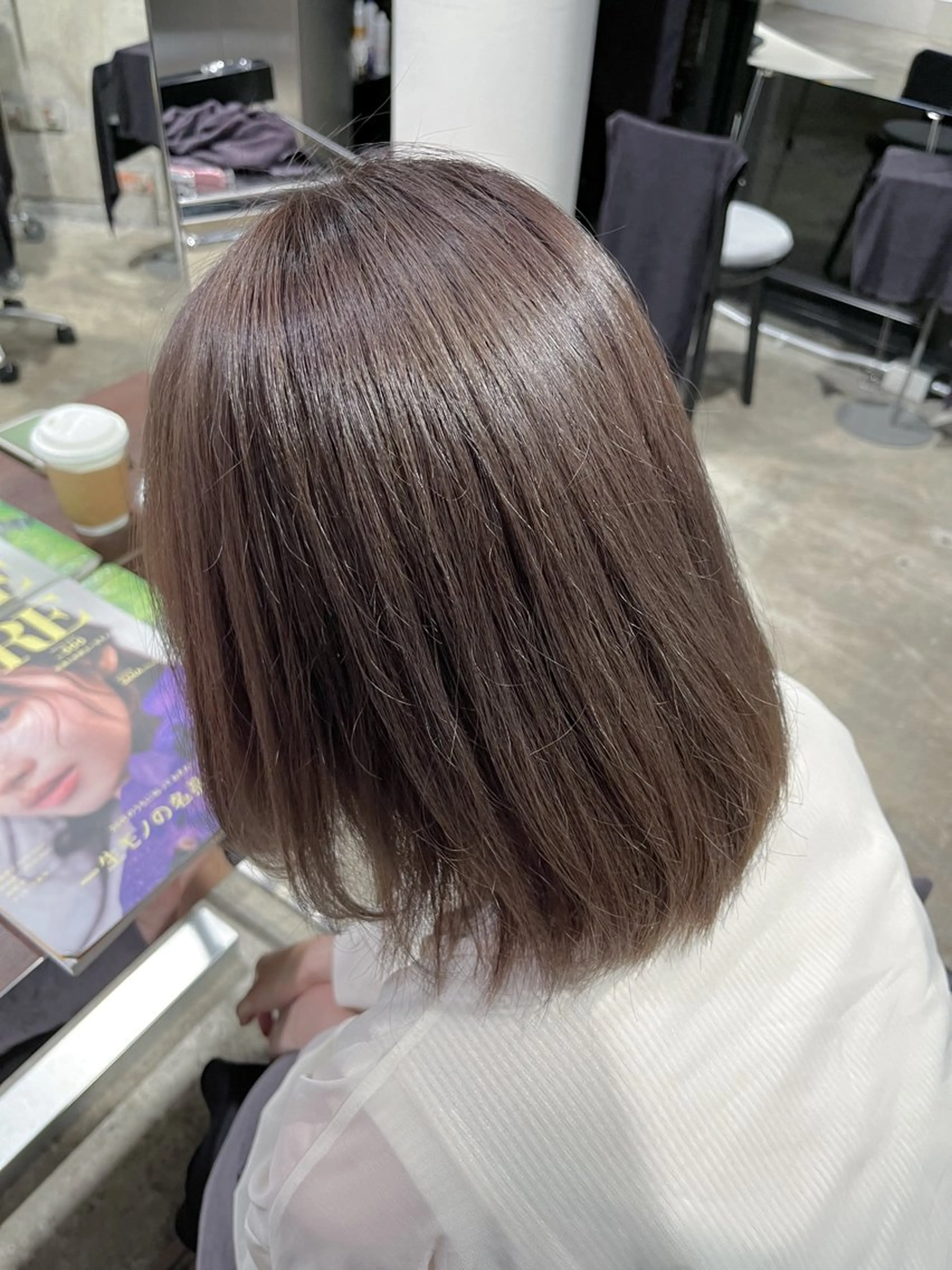 ミディアム カラー ブリーチ 透明感カラー イエローカラー ヘアカラー トリートメント La fith hair share野田阪神所属・タイガ/ｽﾀｲﾘｽﾄ /野田/福島/透明感のヘアスタイル