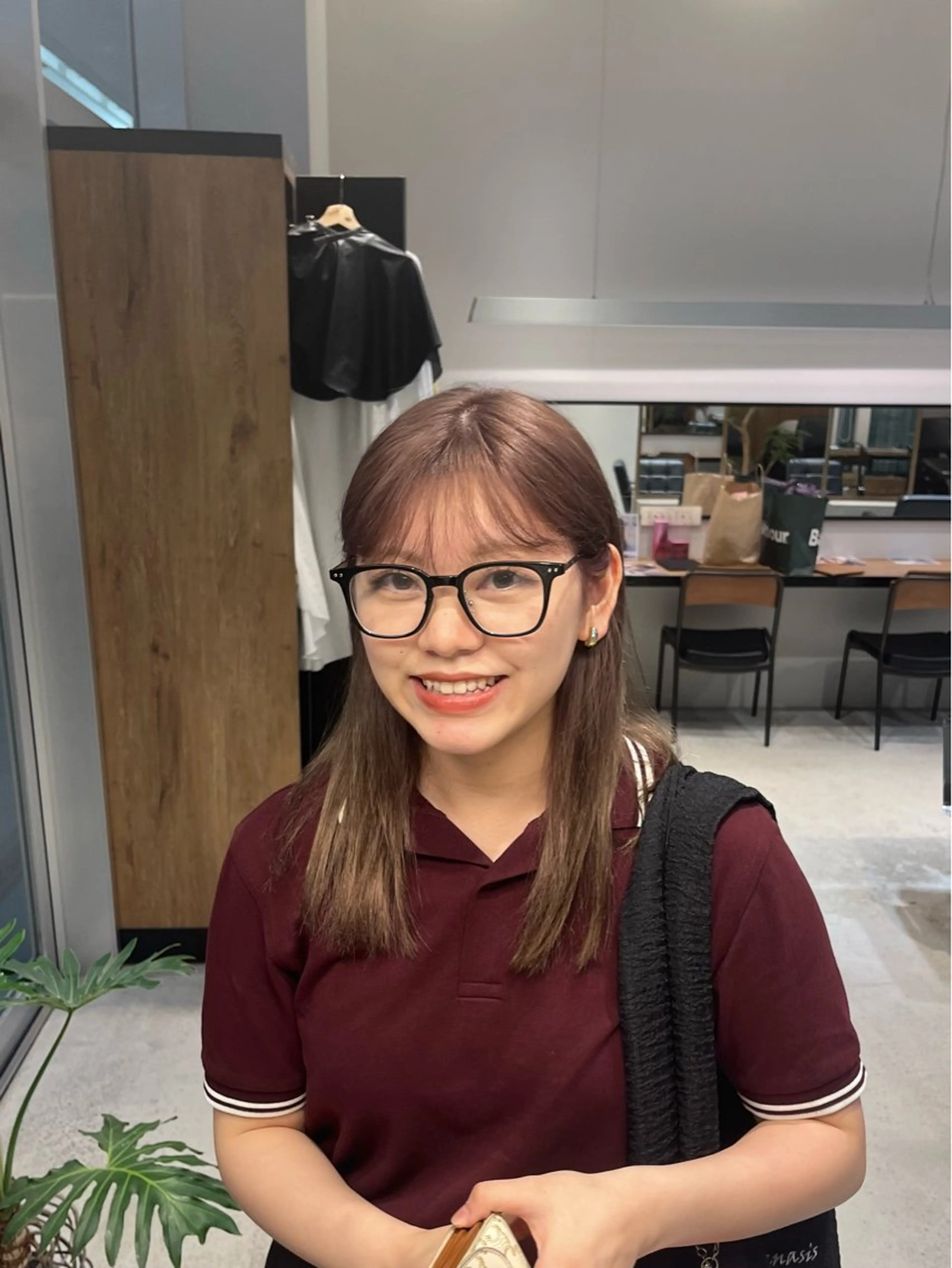 カラー ベージュカラー ブリーチ ピンクカラー ピンクベージュ 水谷 星羅のヘアスタイル