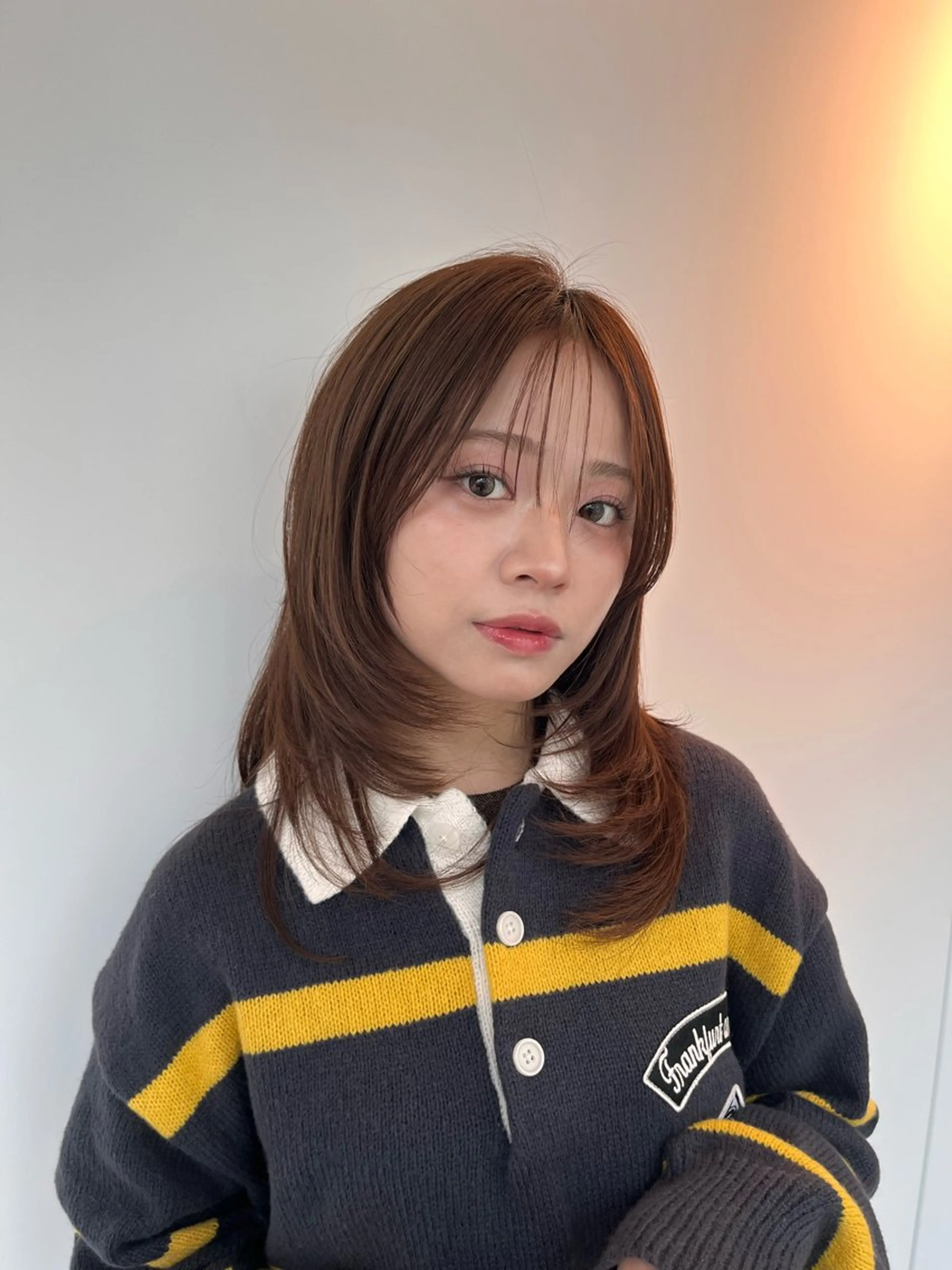 ミディアム 顔まわりレイヤー 顔周りカット レイヤーカット オブヘア　ウエスト店所属・鈴木夏季 お悩み相談/自由が丘のヘアスタイル