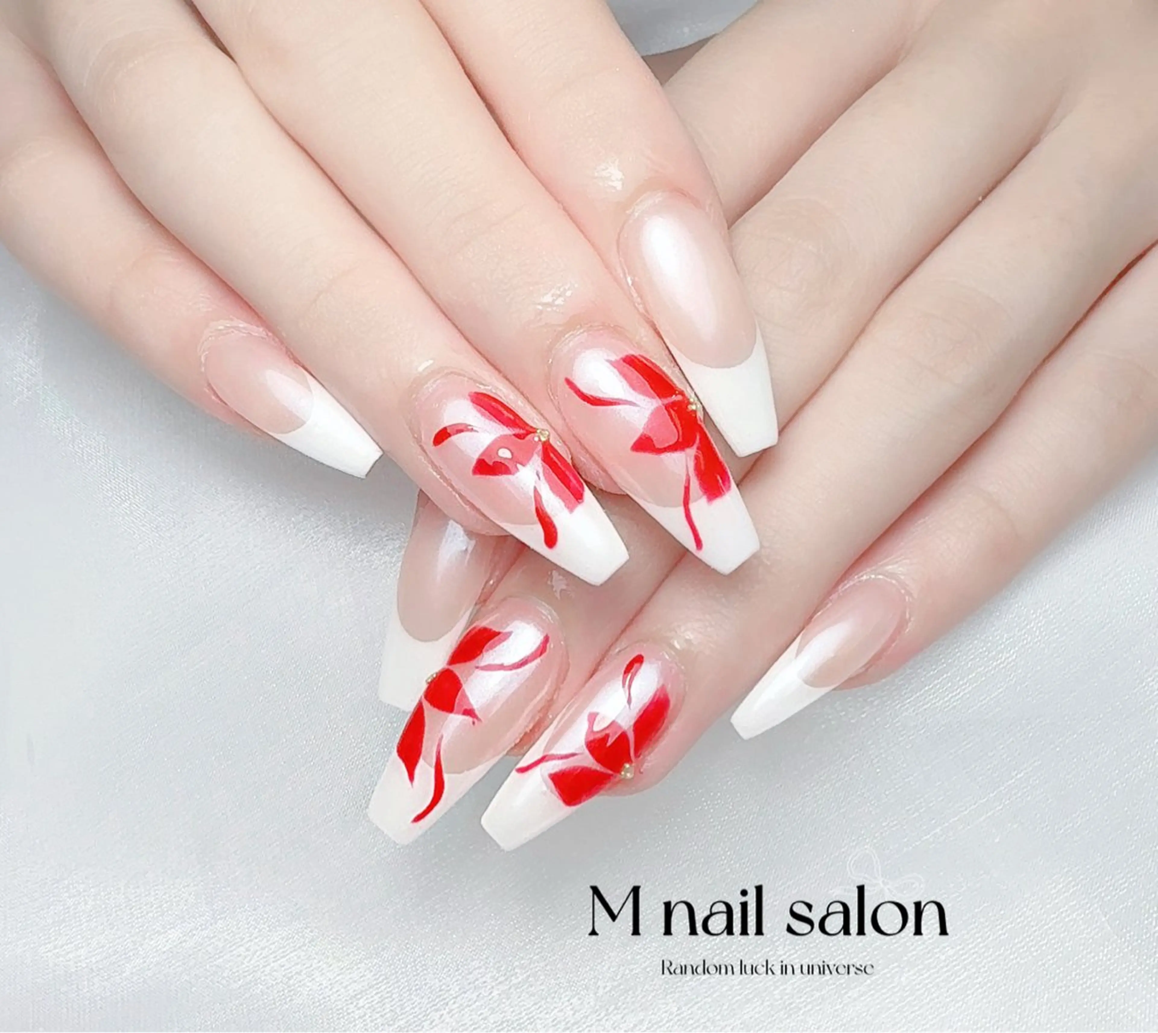 ネイル ハンドネイル M🌷nail 長さだし専門店のネイルデザイン