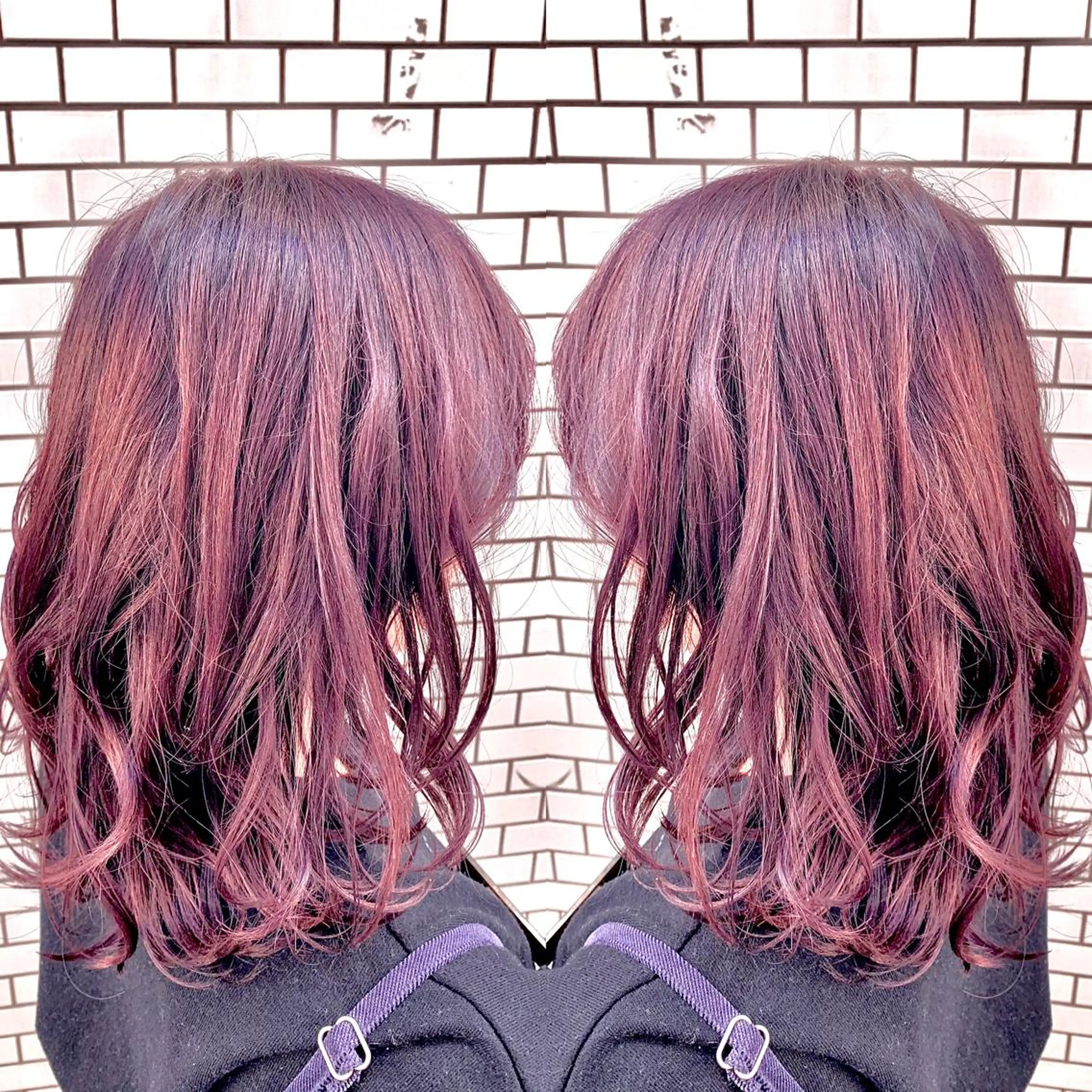 ミディアム 縮毛/レイヤー 韓国/橋口のヘアスタイル