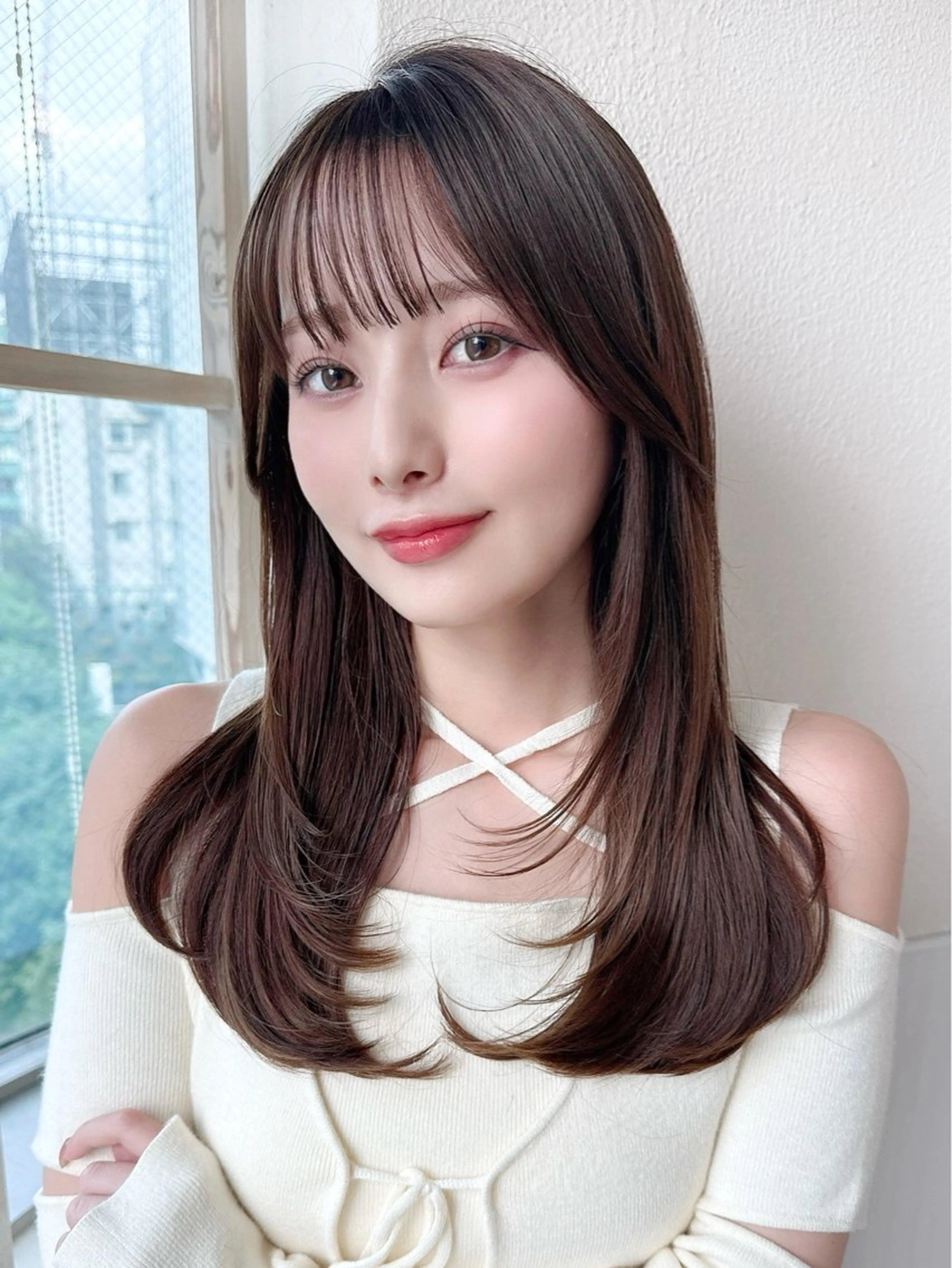 セミロング レイヤーカット カット ヘアカラー トリートメント 似合わせヘア/ボブ/ ミディアム/Takaのヘアスタイル