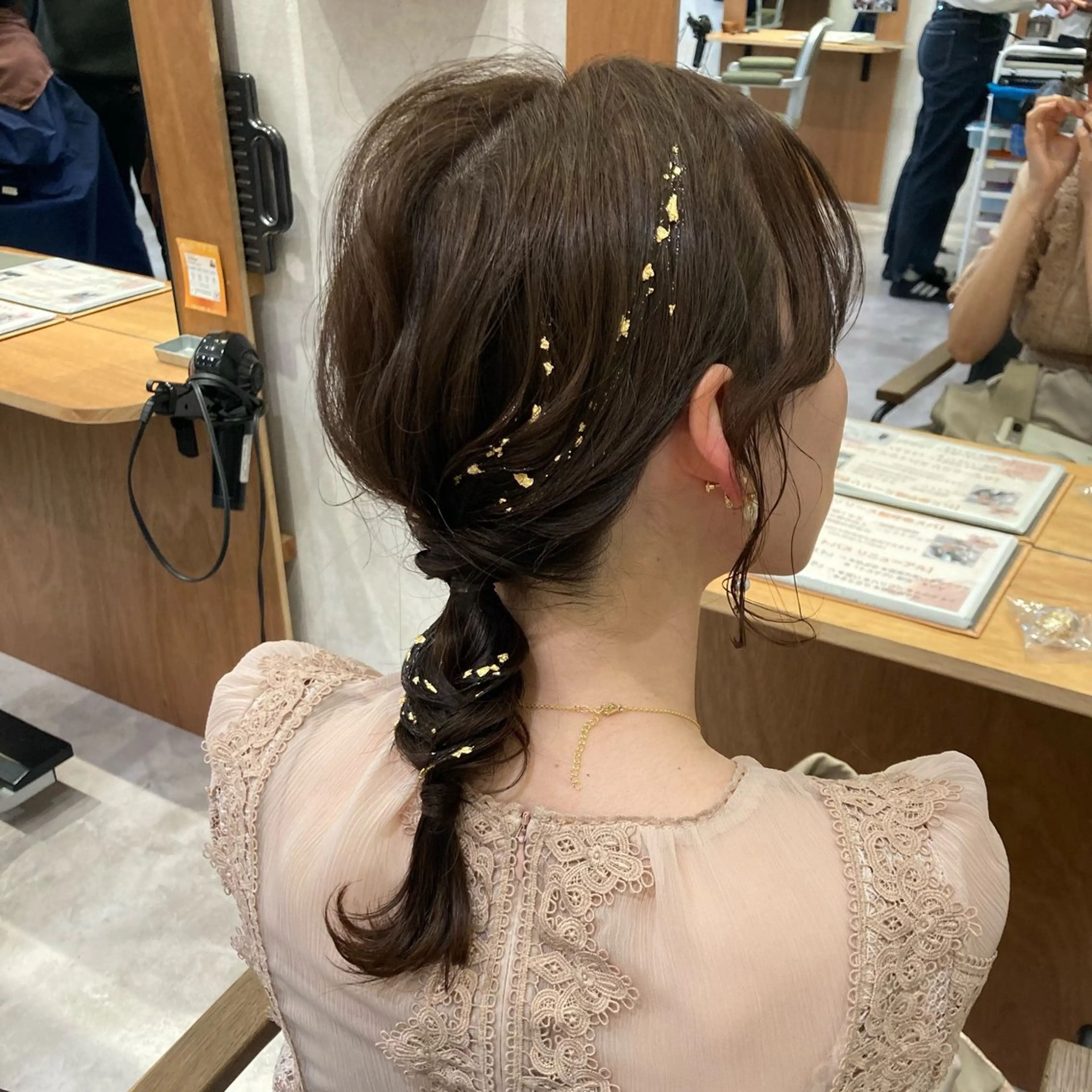 ヘアアレンジ 結婚式・ブライダル 砂川朱音⌇鶴見区横堤 ⌇抜け感ヘア⌇韓国風のヘアスタイル