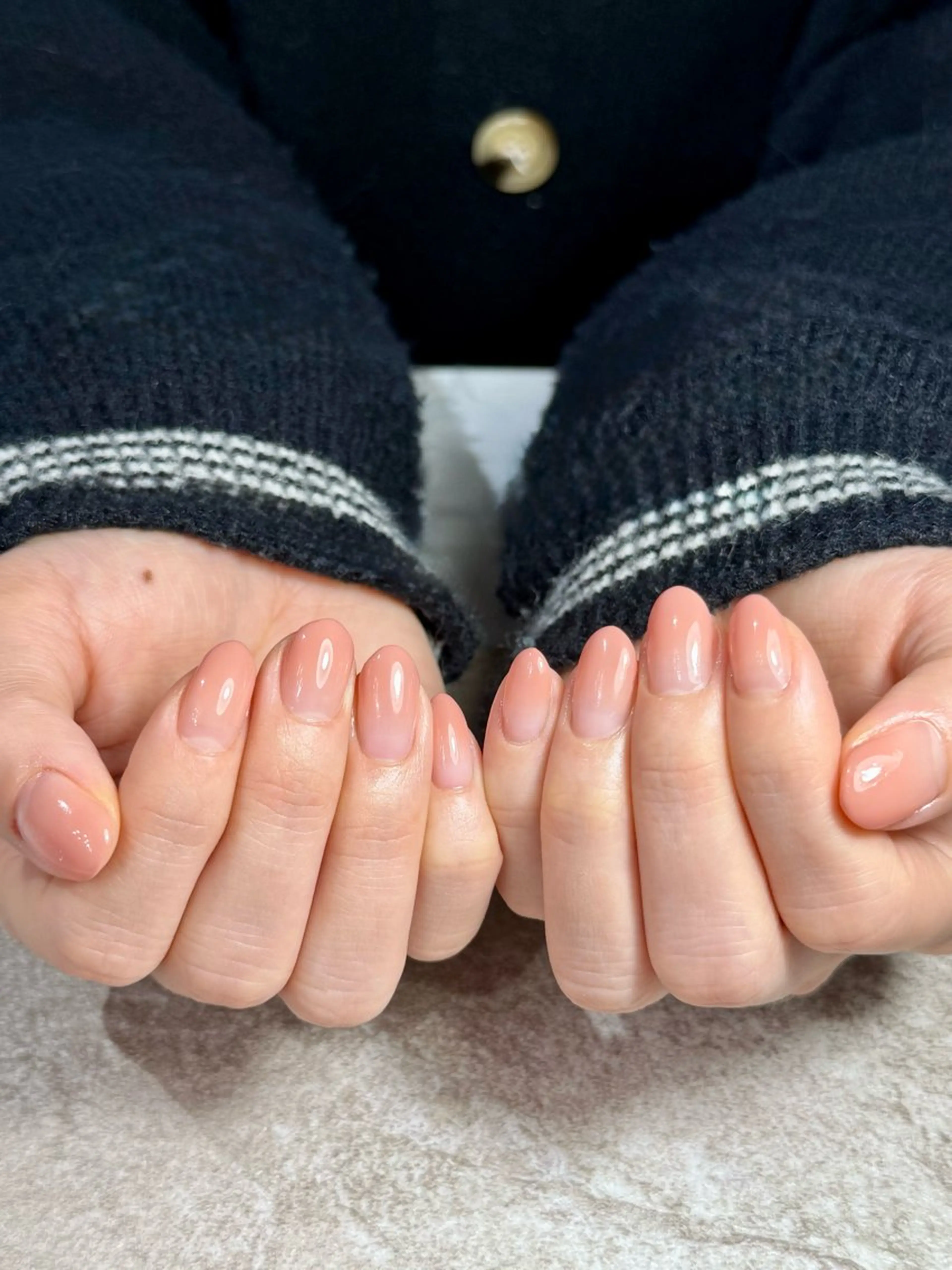 ネイル グラデーション ピンク ピンクベージュ ハンドネイル Coco akari 大阪天王寺のネイルデザイン