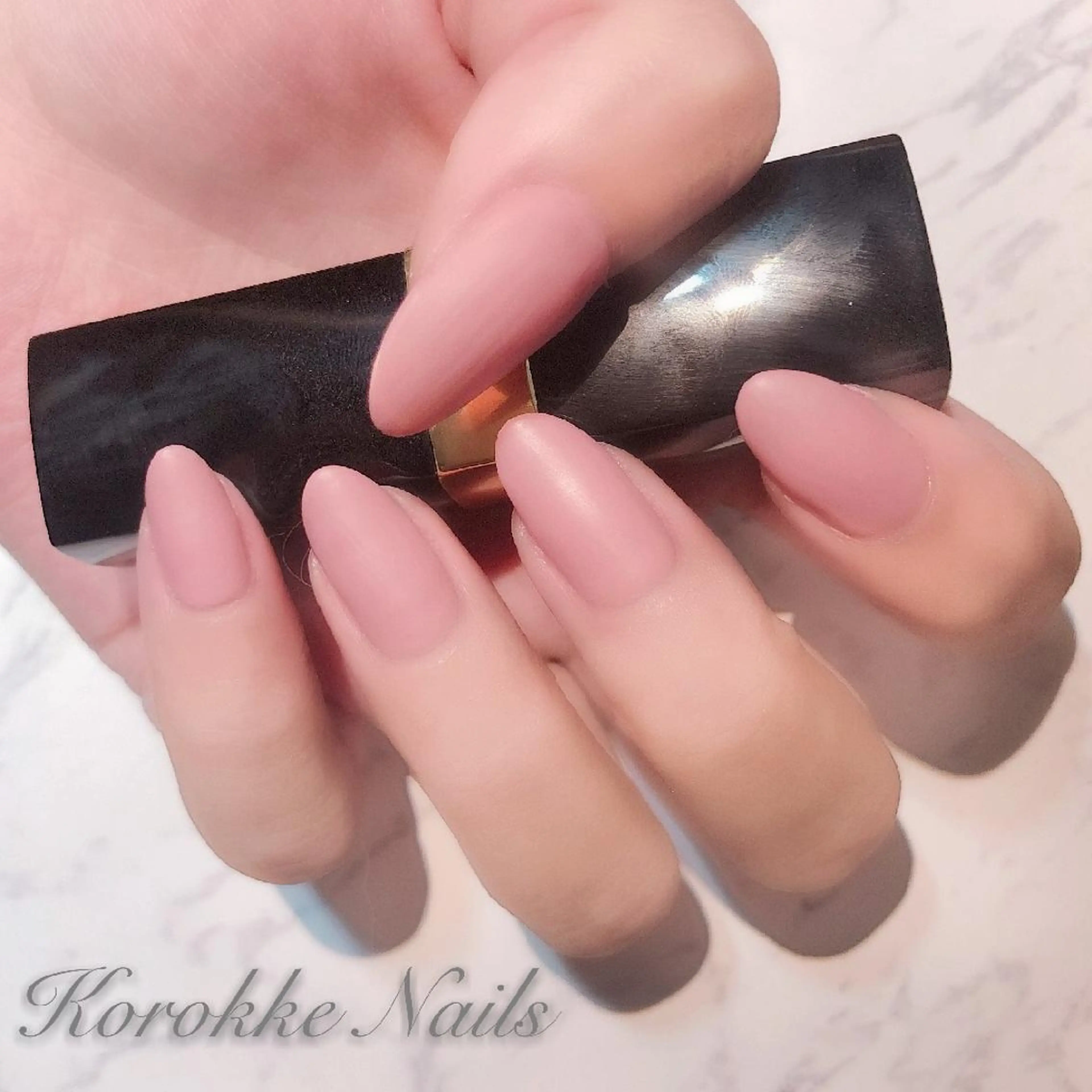 ネイル マットネイル ワンカラーネイル ピンク コロッケネイル所属・星野 ゆきのネイルデザイン