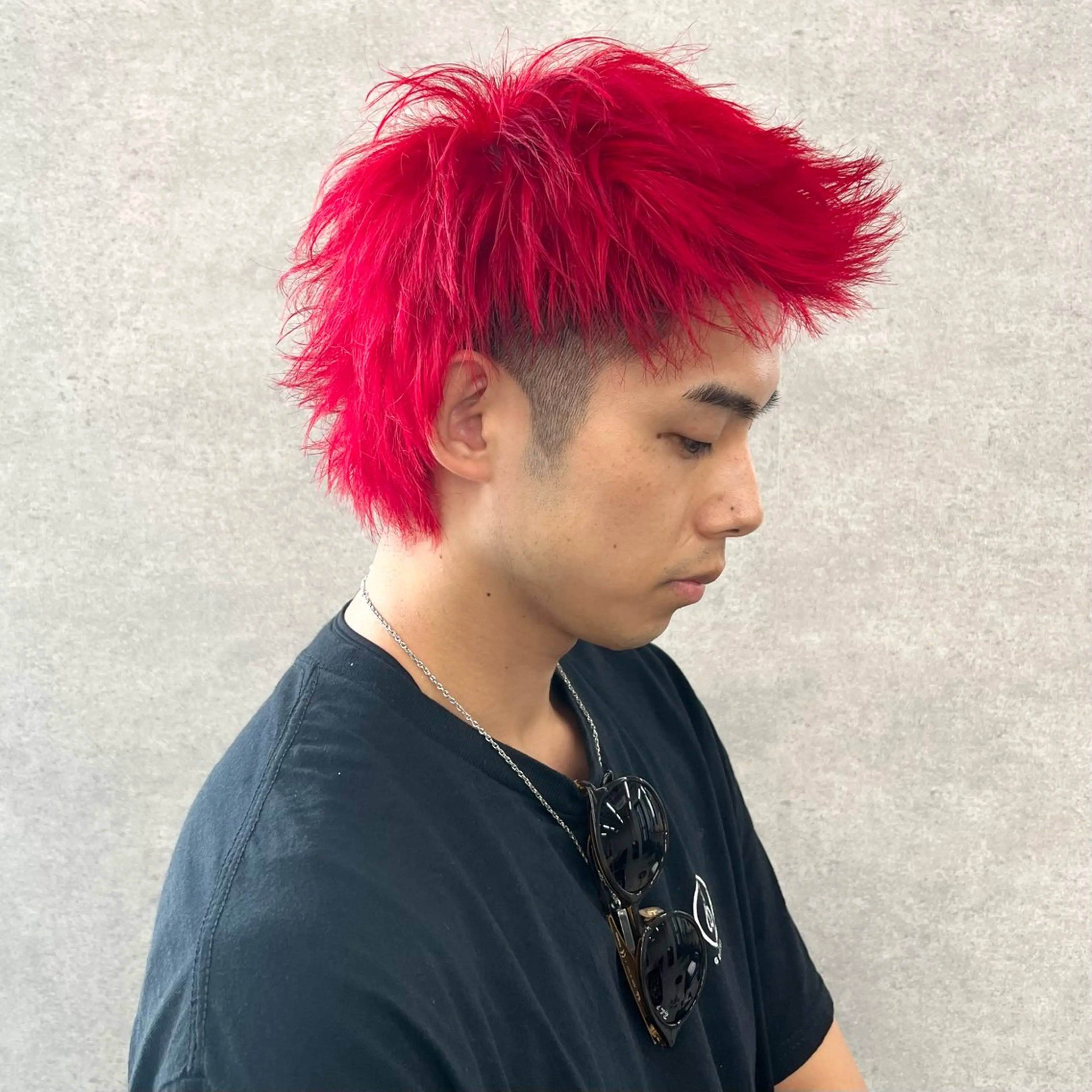 ショート カラー メンズ レッドカラー ショートヘア ヘアカラー 垢抜けハイトーン☀／ 笑顔の美容師／しゅんのヘアスタイル