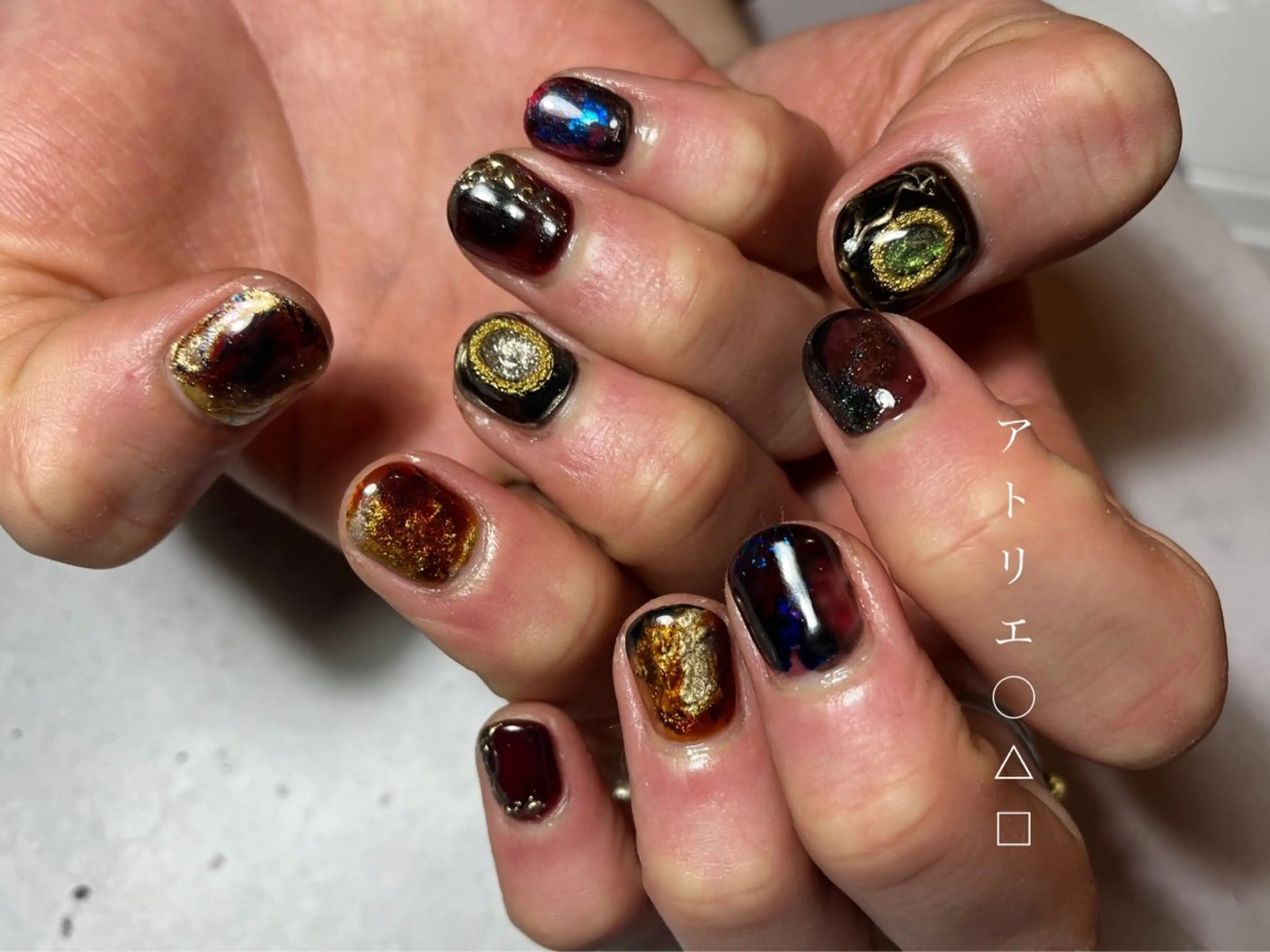 ネイル メンズネイル ハンドネイル アトリエ ○△□のネイルデザイン