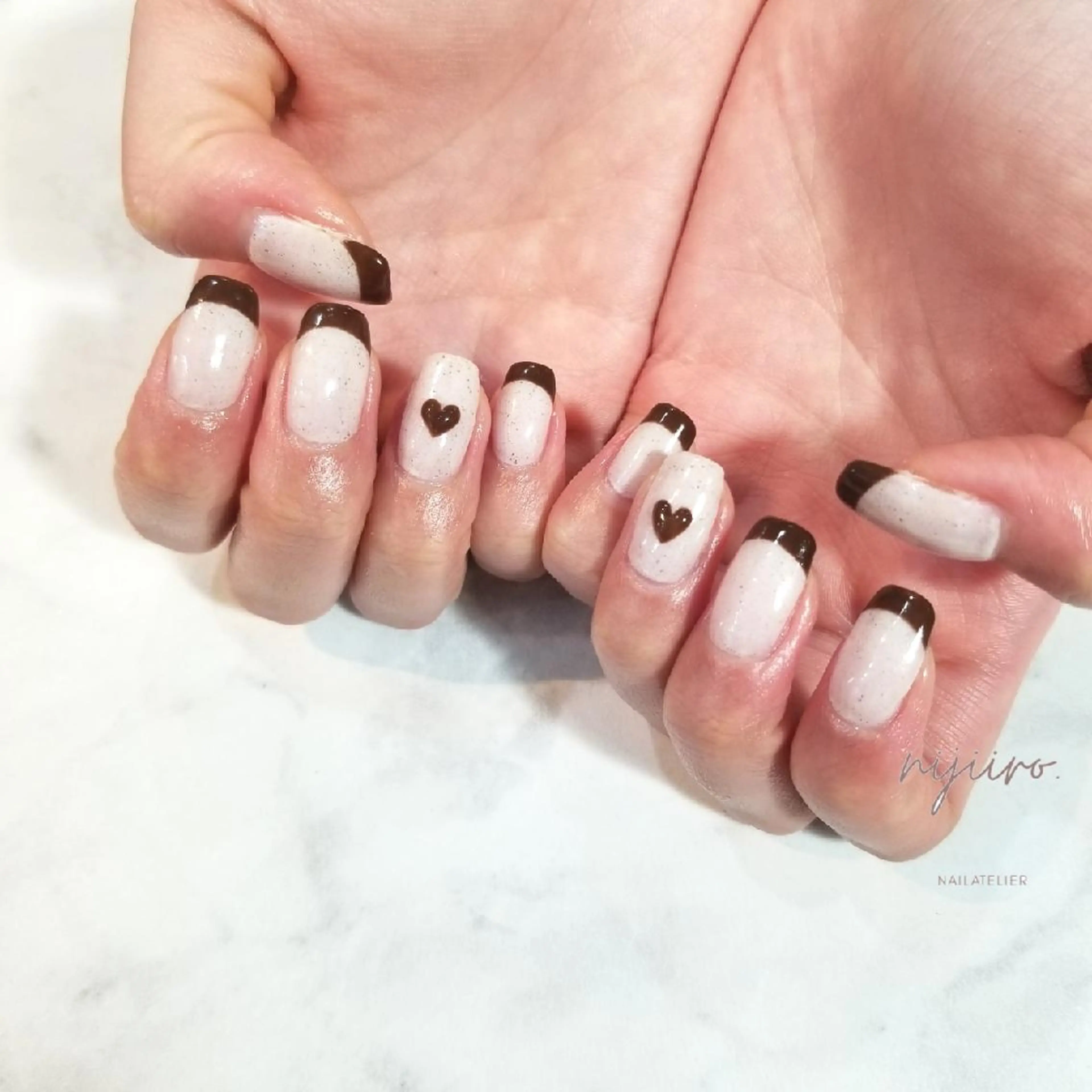 ネイル フレンチネイル ハンドネイル nailatelier nijiiro.所属・nijiiro🌈 サトウのネイルデザイン