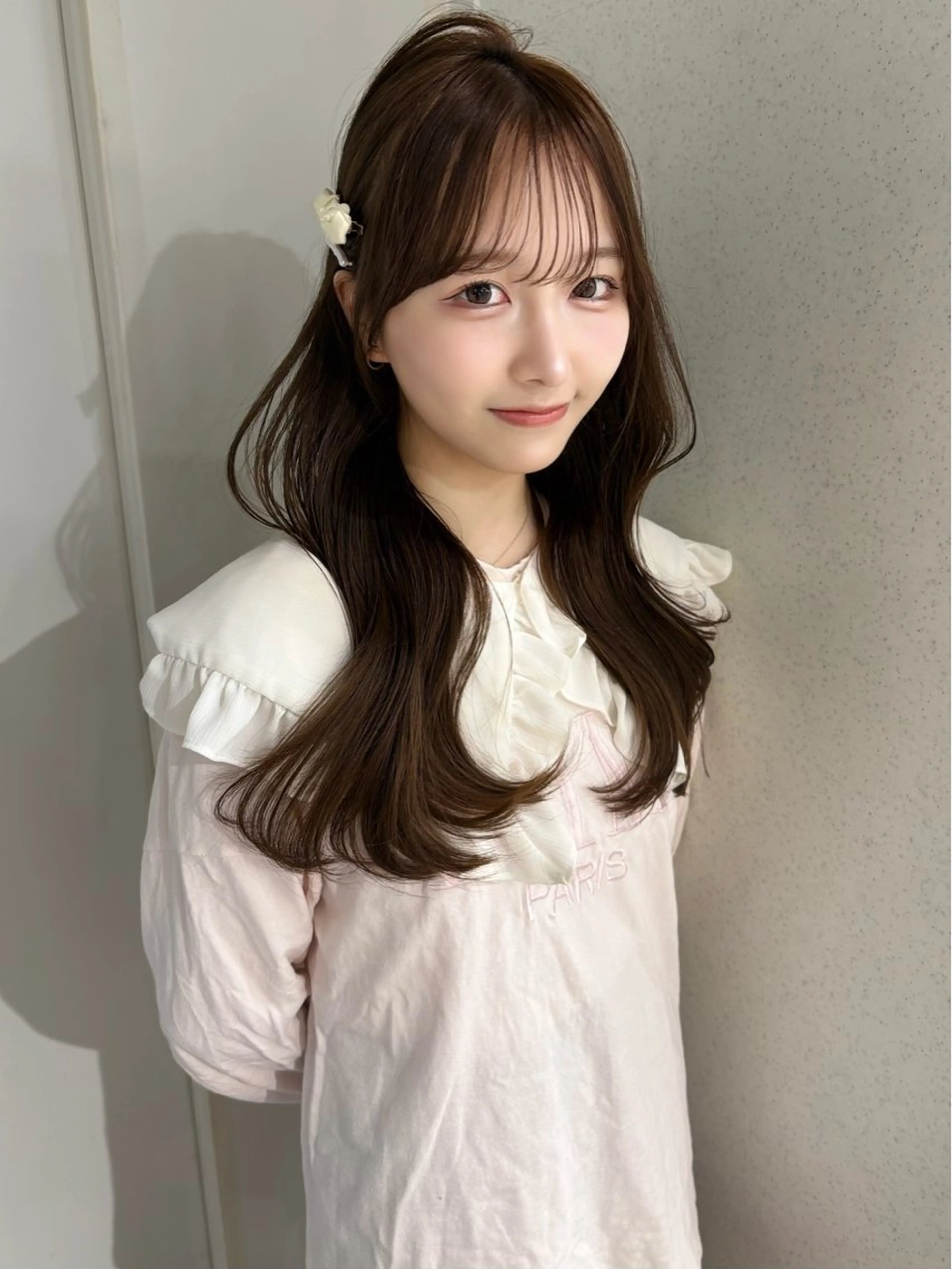 ロング カラー ヘアカラー トリートメント 🩰ピンクベージュ 💞midori💞のヘアスタイル