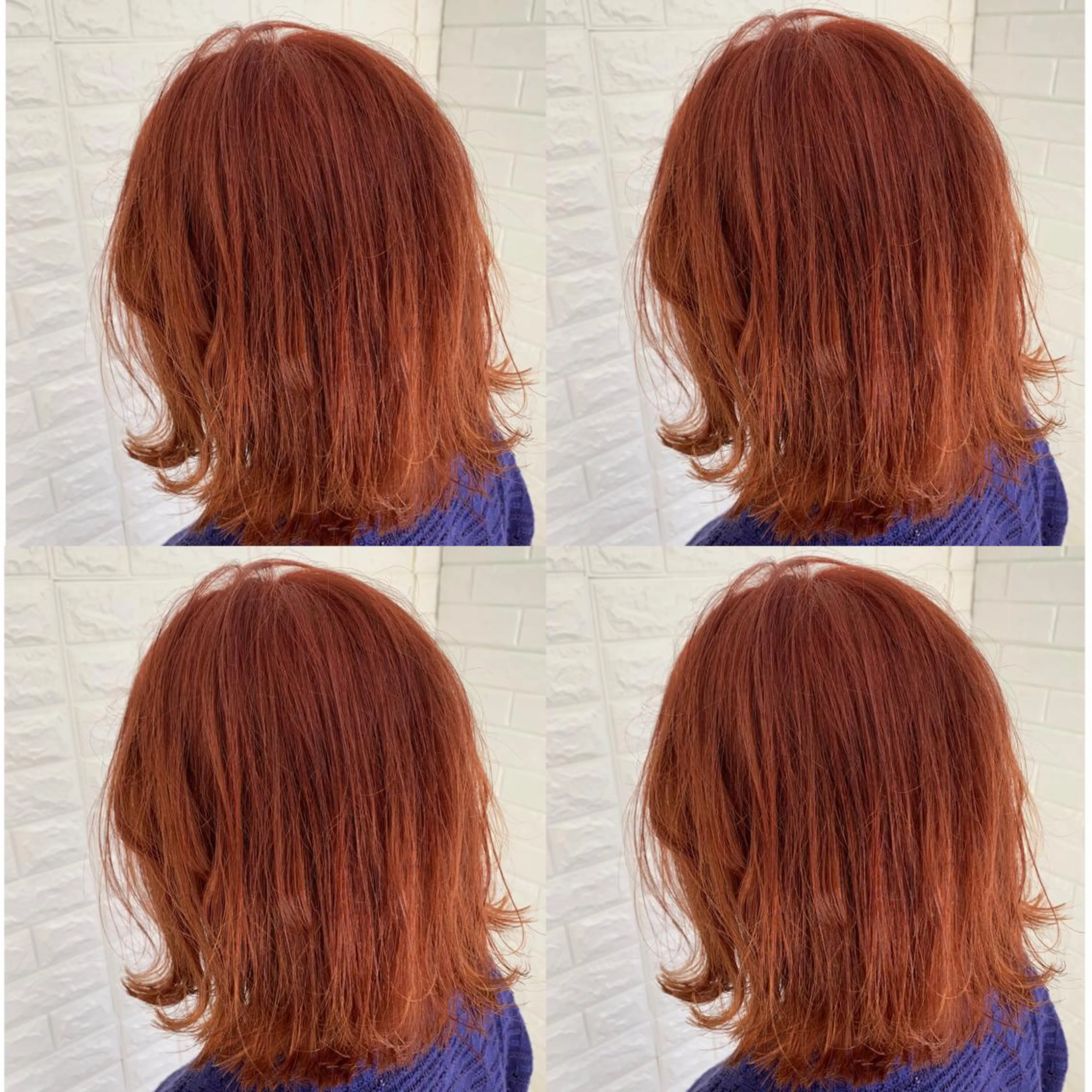 ミディアム カラー ブリーチ ブラウンカラー オレンジ オレンジブラウン ヘアカラー トリートメント ハイトーン/ブリーチ 山崎　悠次のヘアスタイル