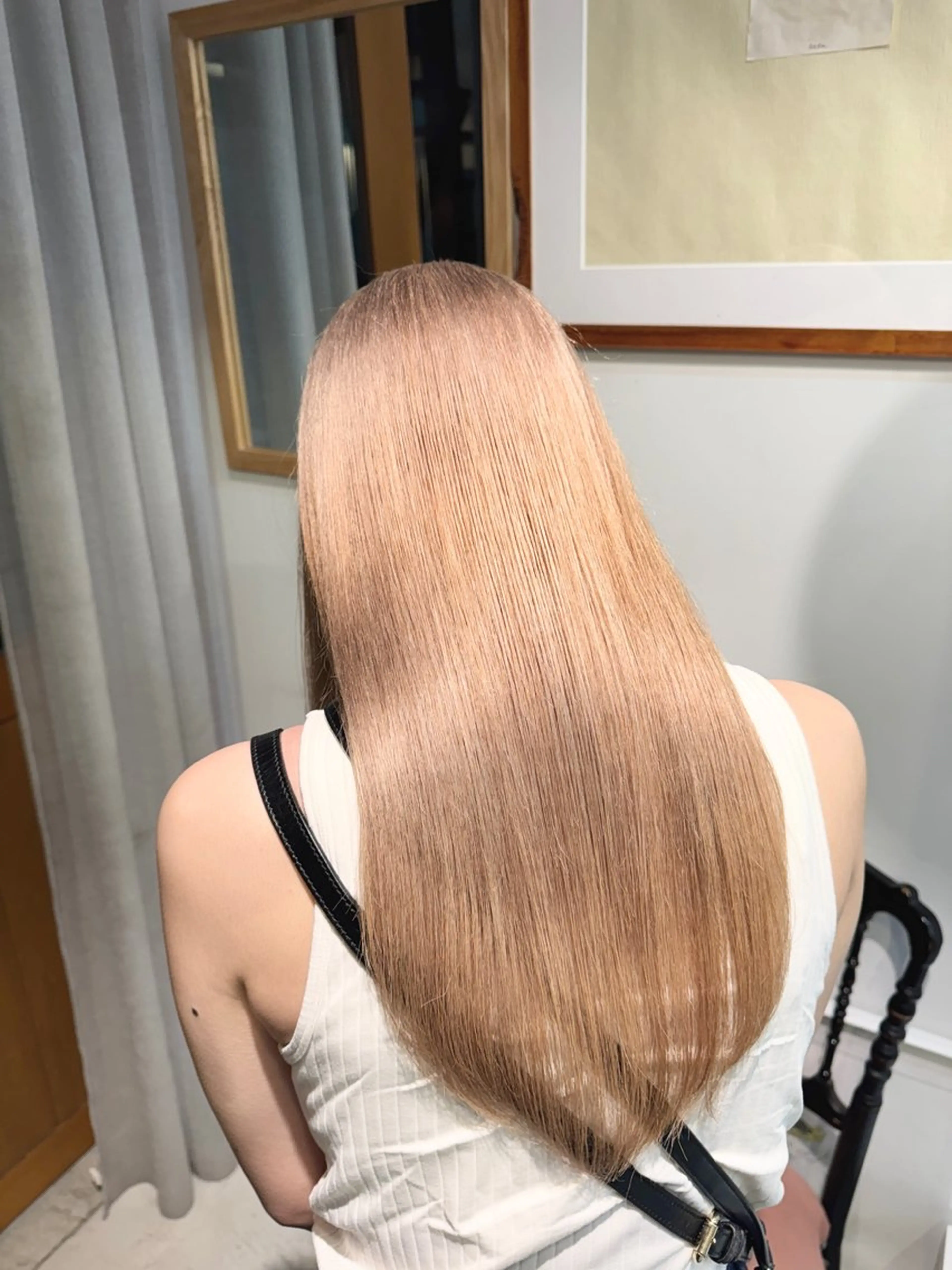 ロング カラー カット ヘアカラー トリートメント 透明感カラー/ハイト ーン/メイク/umiのヘアスタイル