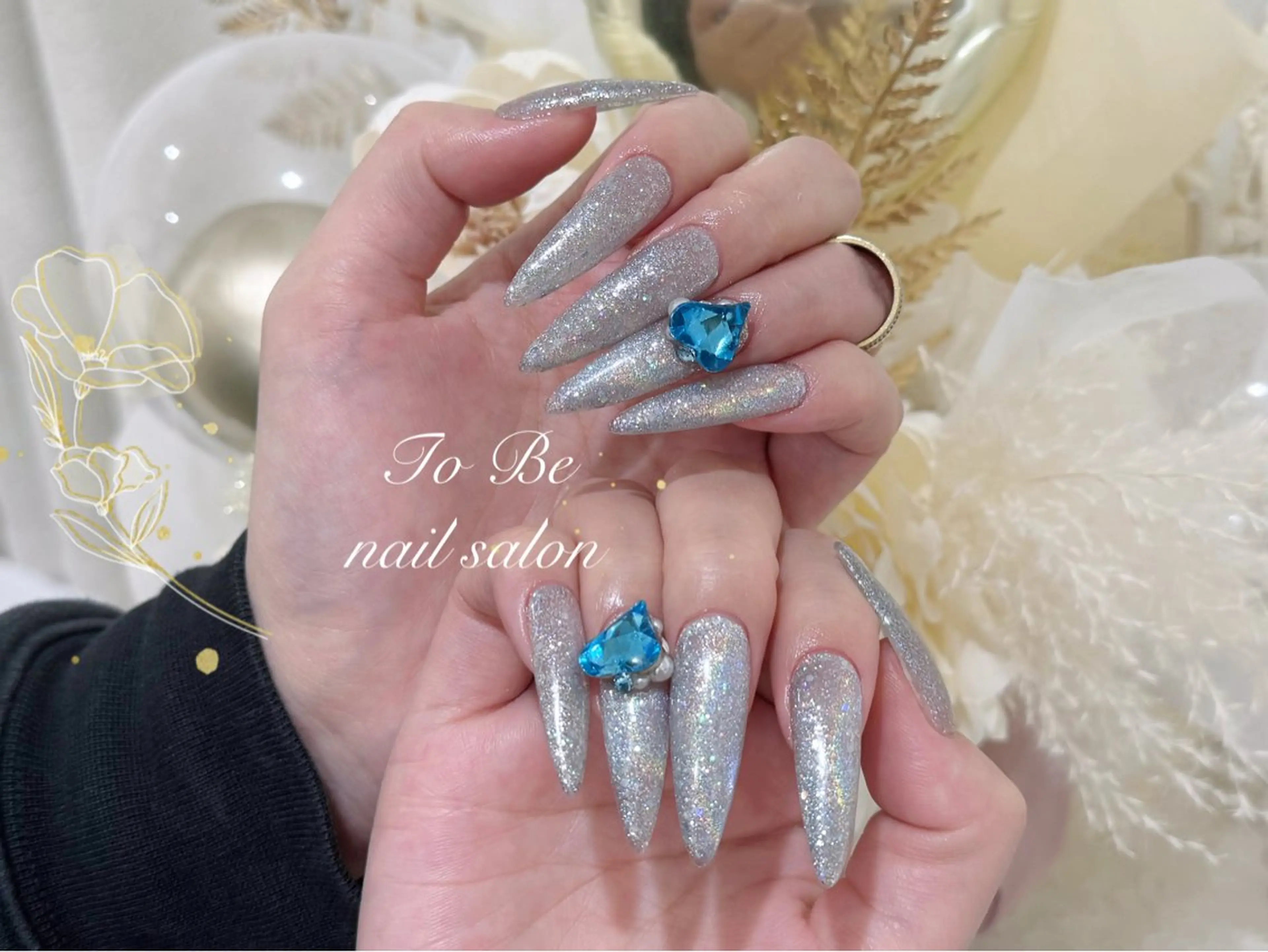 ロング ハンドネイル Nail Salon To Be珈月のネイルデザイン