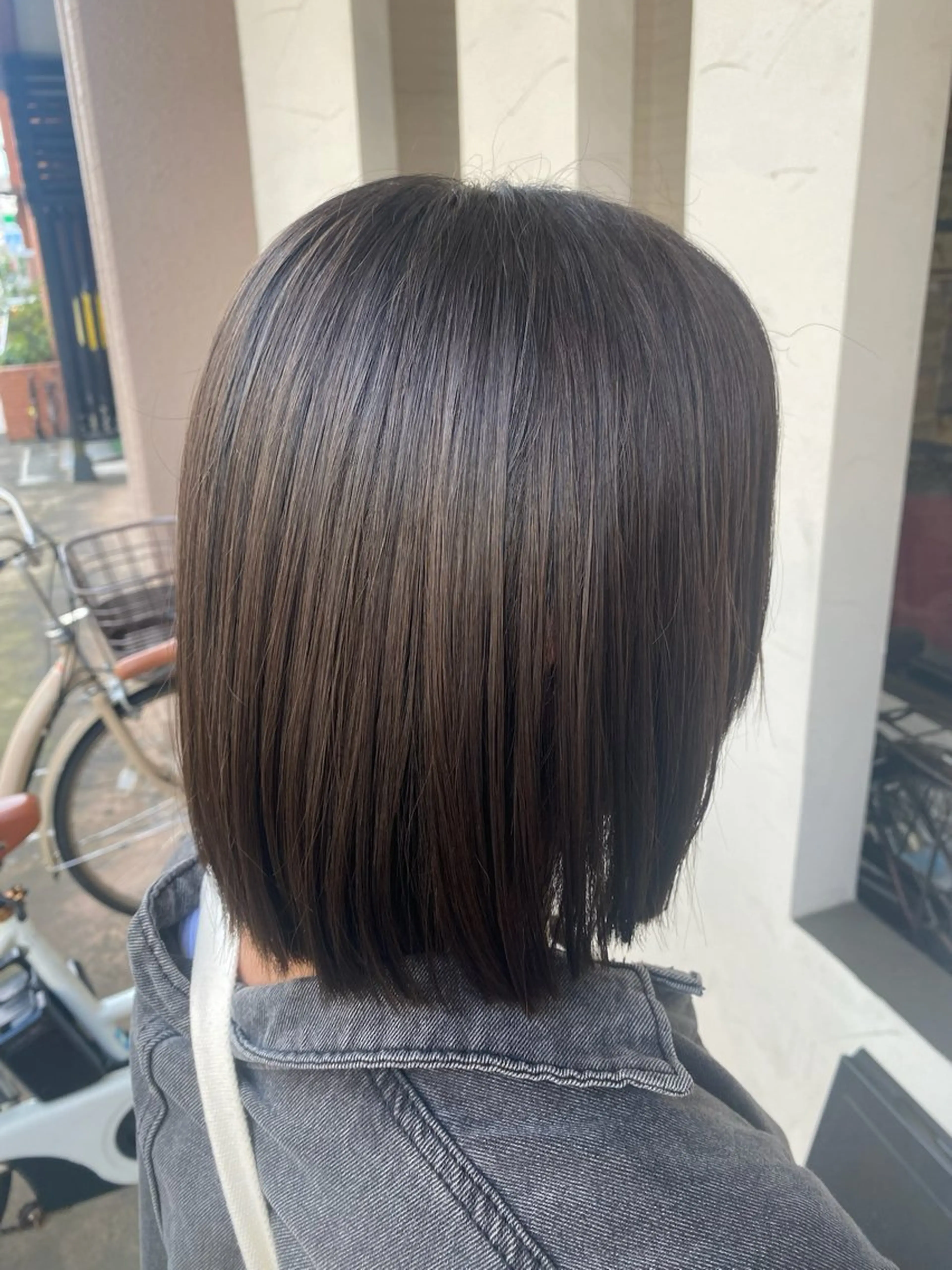 ミディアム 切りっぱなしボブ ボブ BENIHA  ︎︎のヘアスタイル