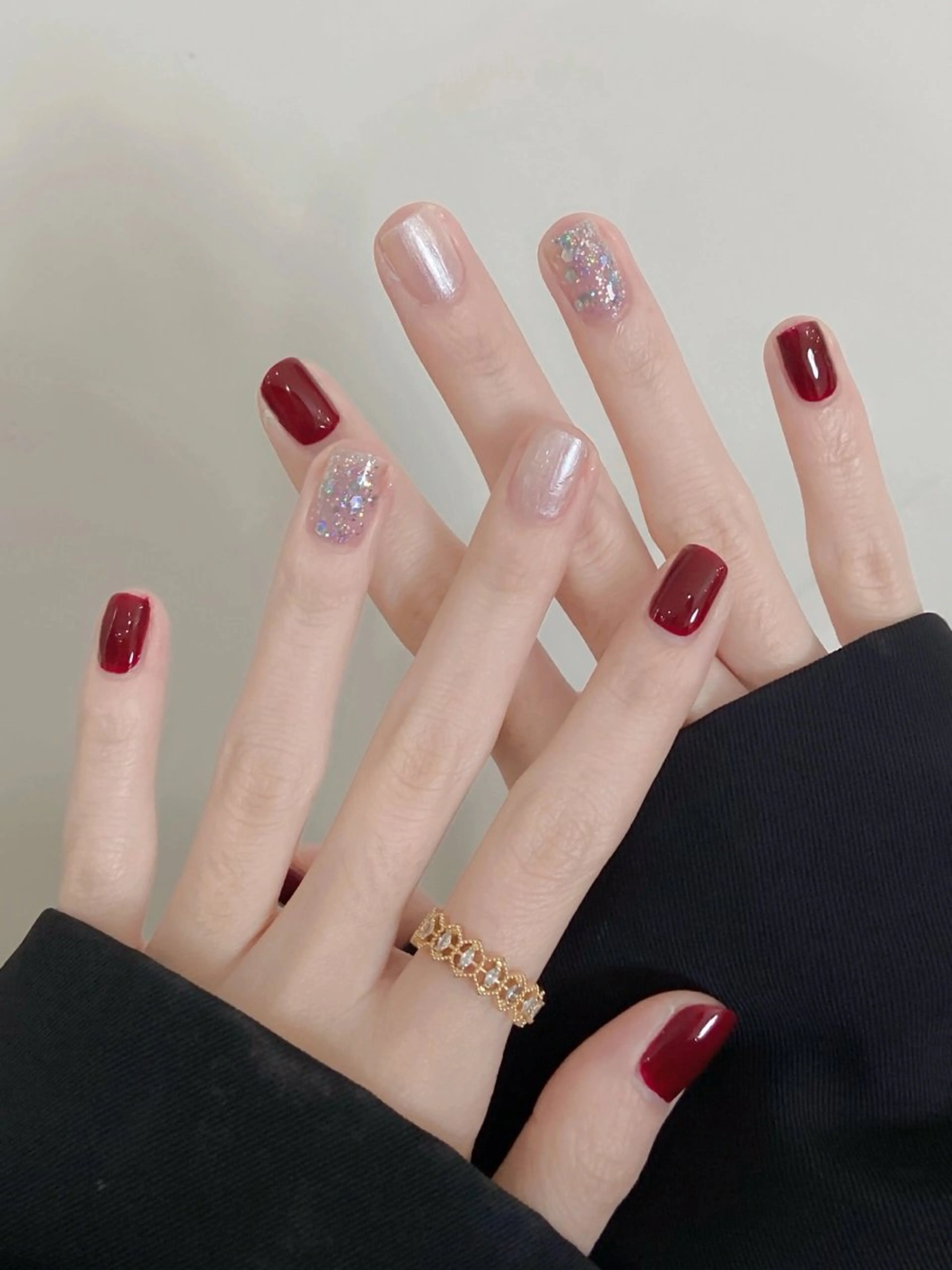 【3色可】ワンカラー/ラメグラデーション/マグネットネイル 5200円の写真