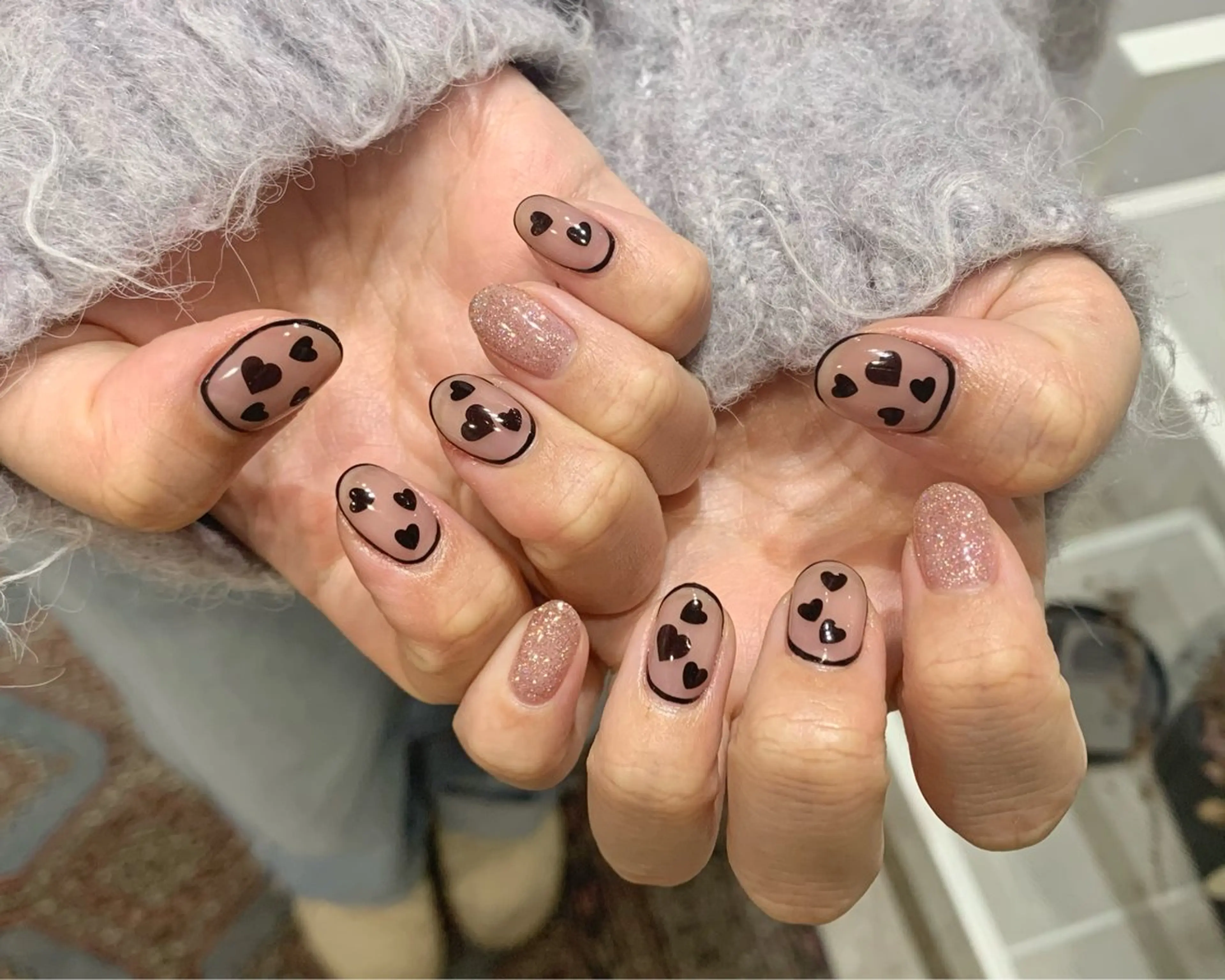 ネイル ハンドネイル 0203ムニムサン 💙Mihoのネイルデザイン