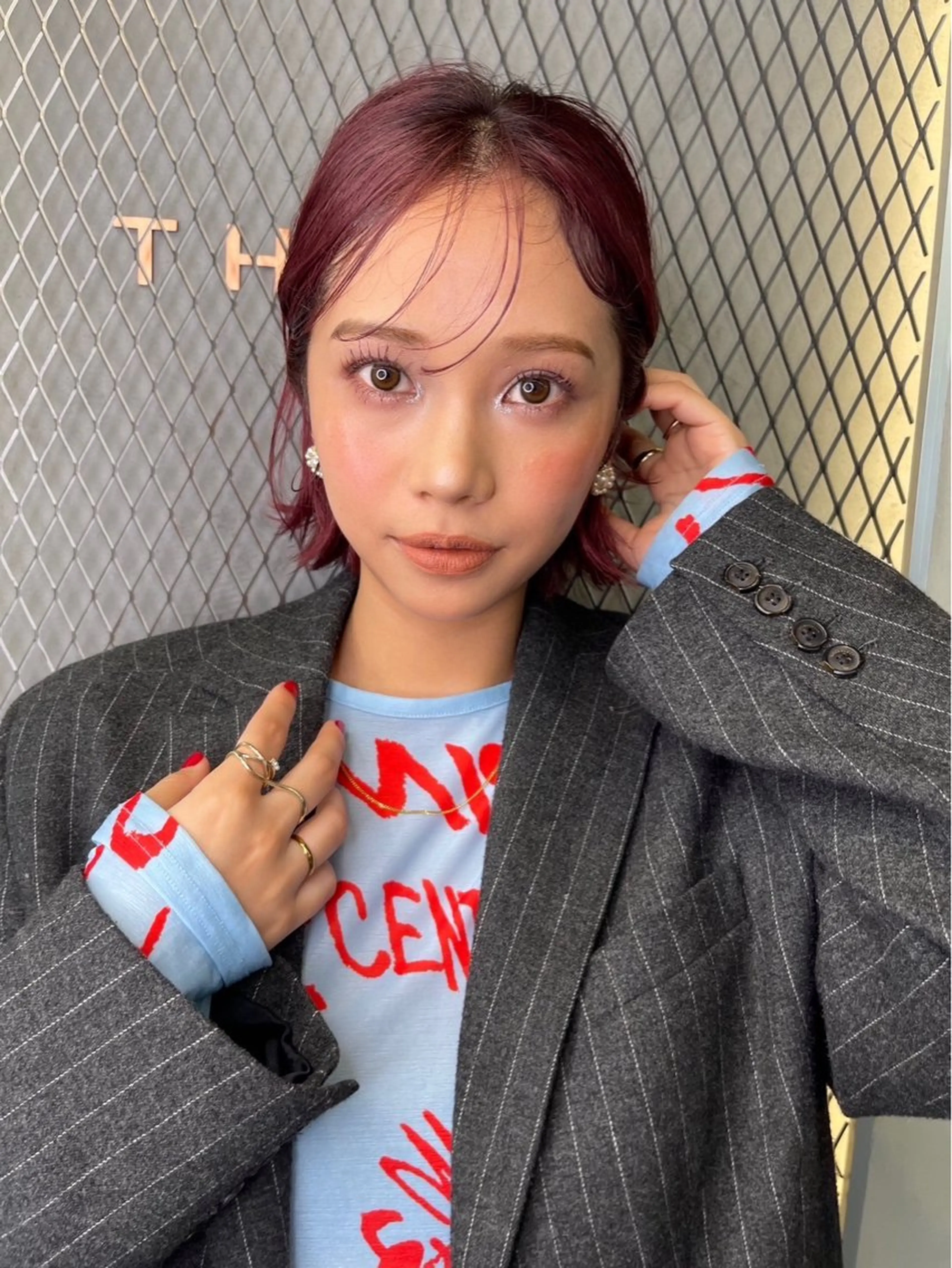 ミディアム カラー ヘアカラー Haru/THREE …by velvetのヘアスタイル