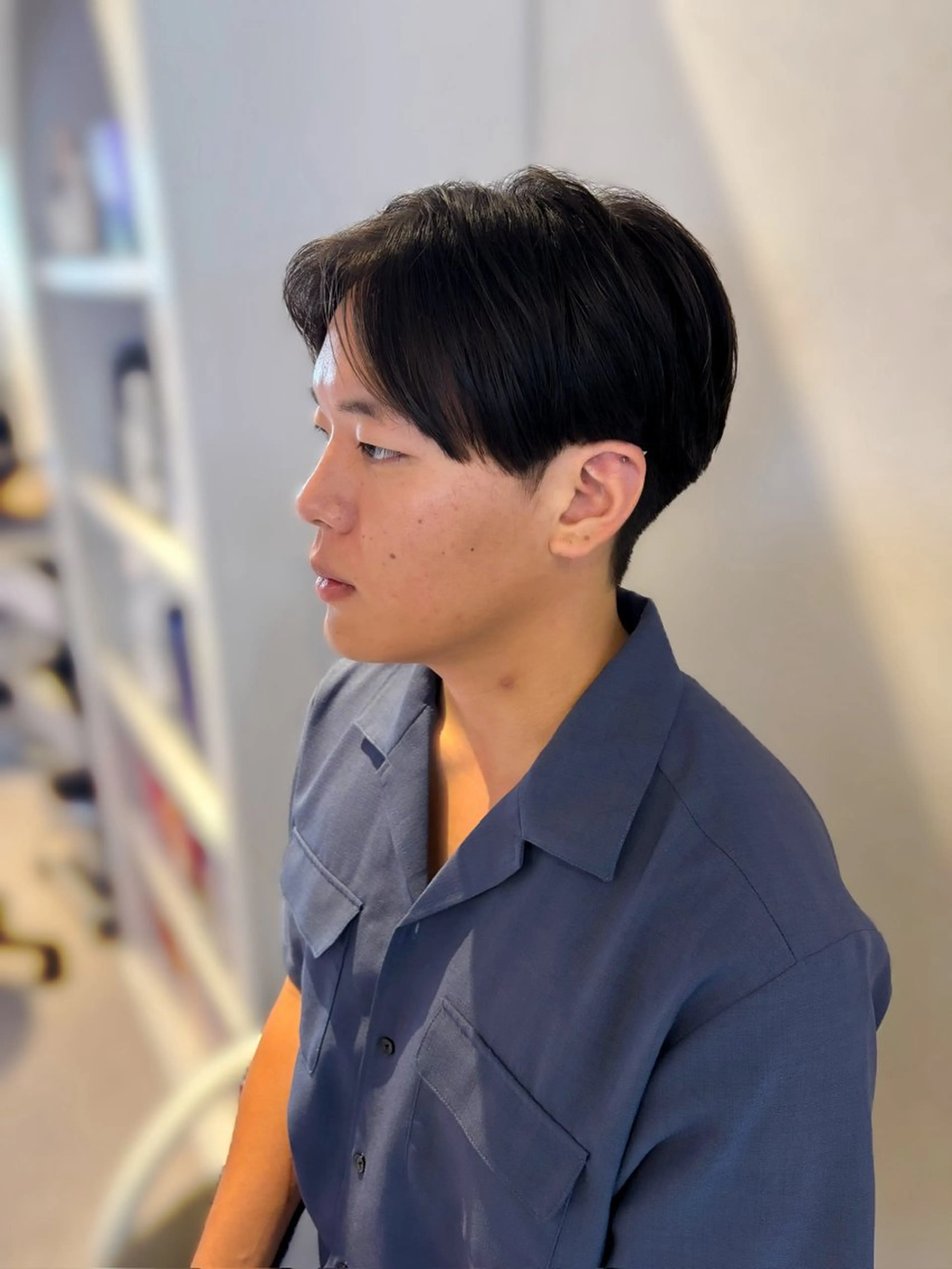 ショート メンズ ビジネス センターパート カット ヘッドスパ Kaho🌼/メンズ ニュアンスパーマのヘアスタイル