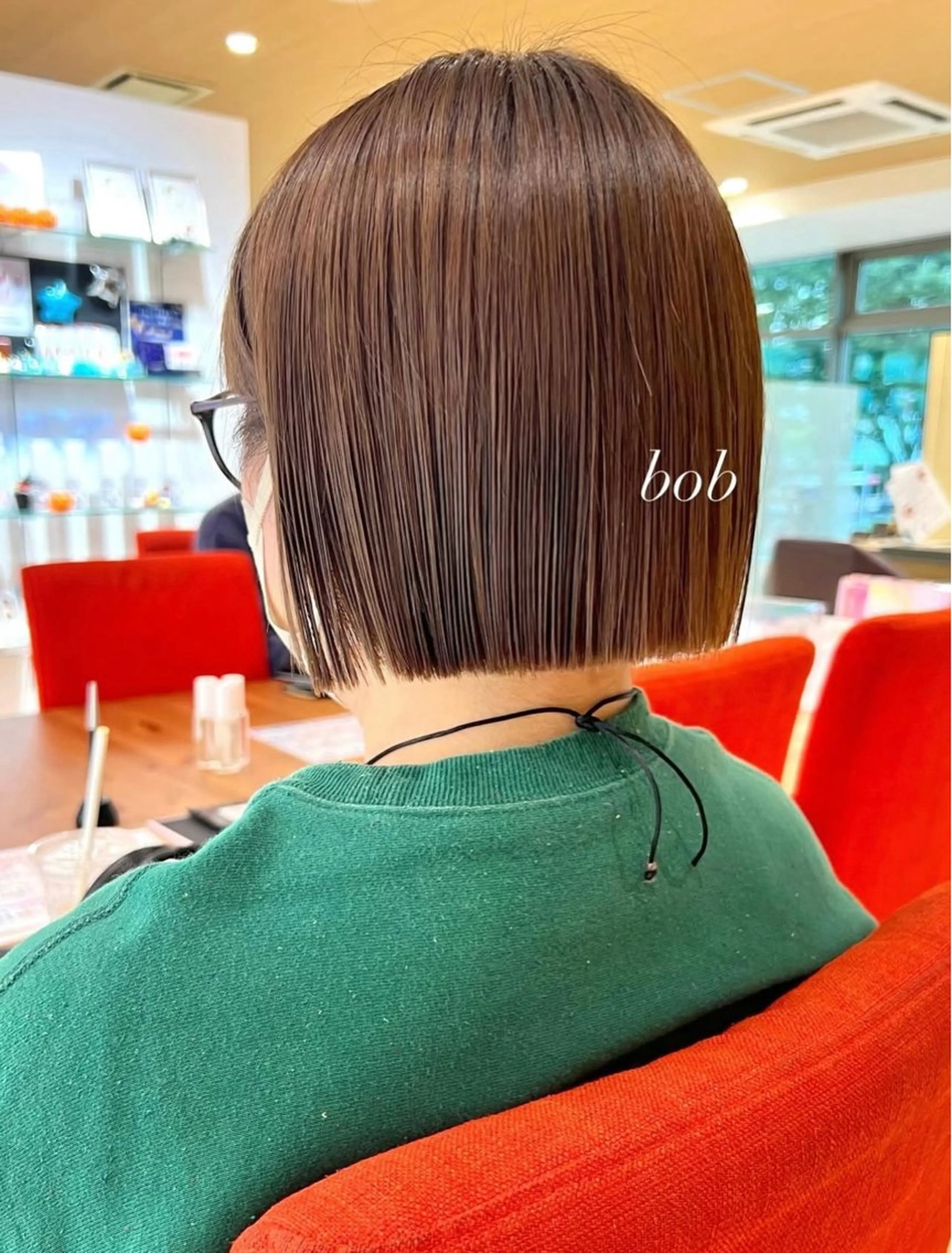 ショート ボブ カット 加納千華 /ボブ/ぱつっとボブのヘアスタイル