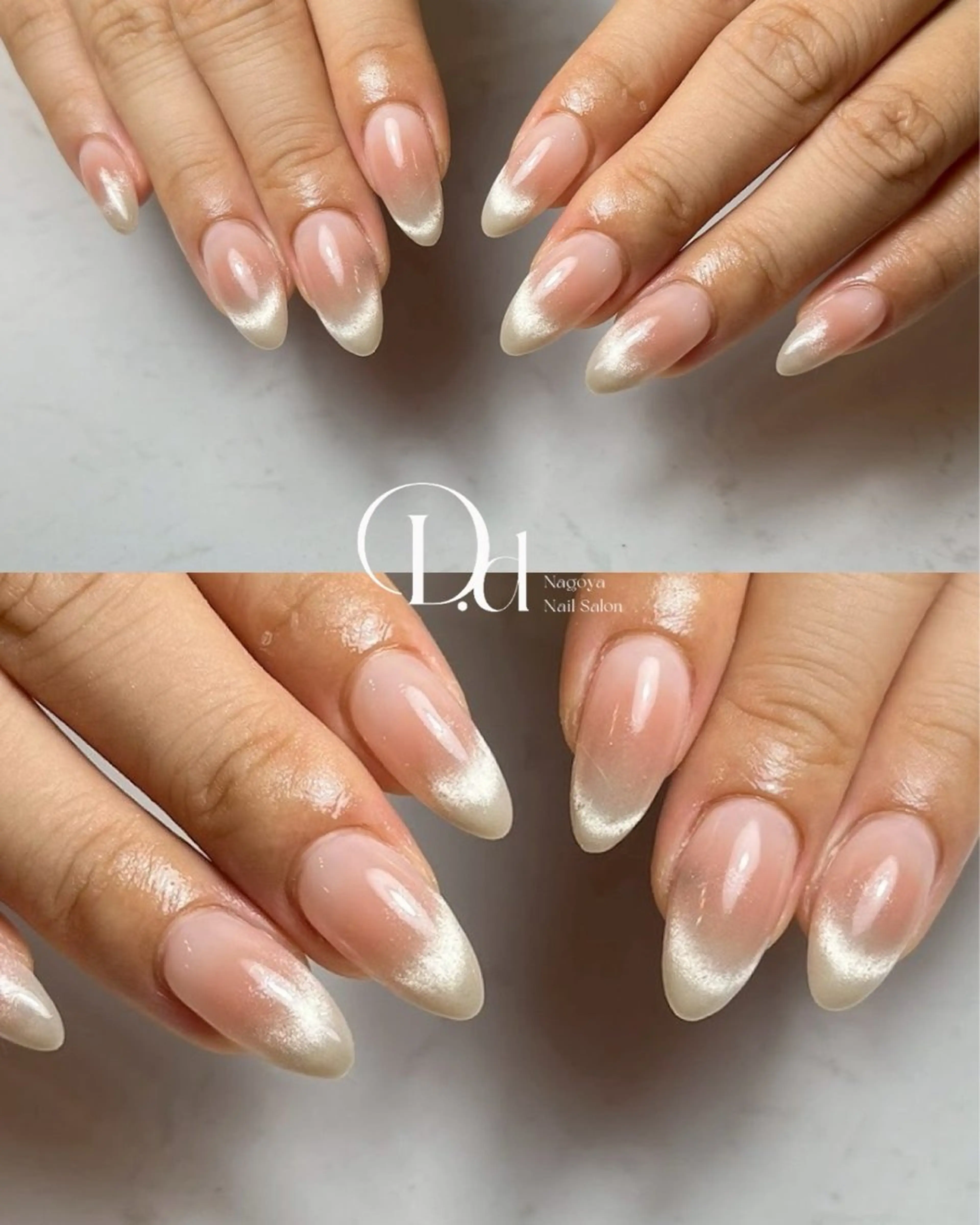 ネイル フレンチネイル マグネットネイル マグネットフレンチ ハンドネイル D.d Haruka /y2k/持ち込みのネイルデザイン
