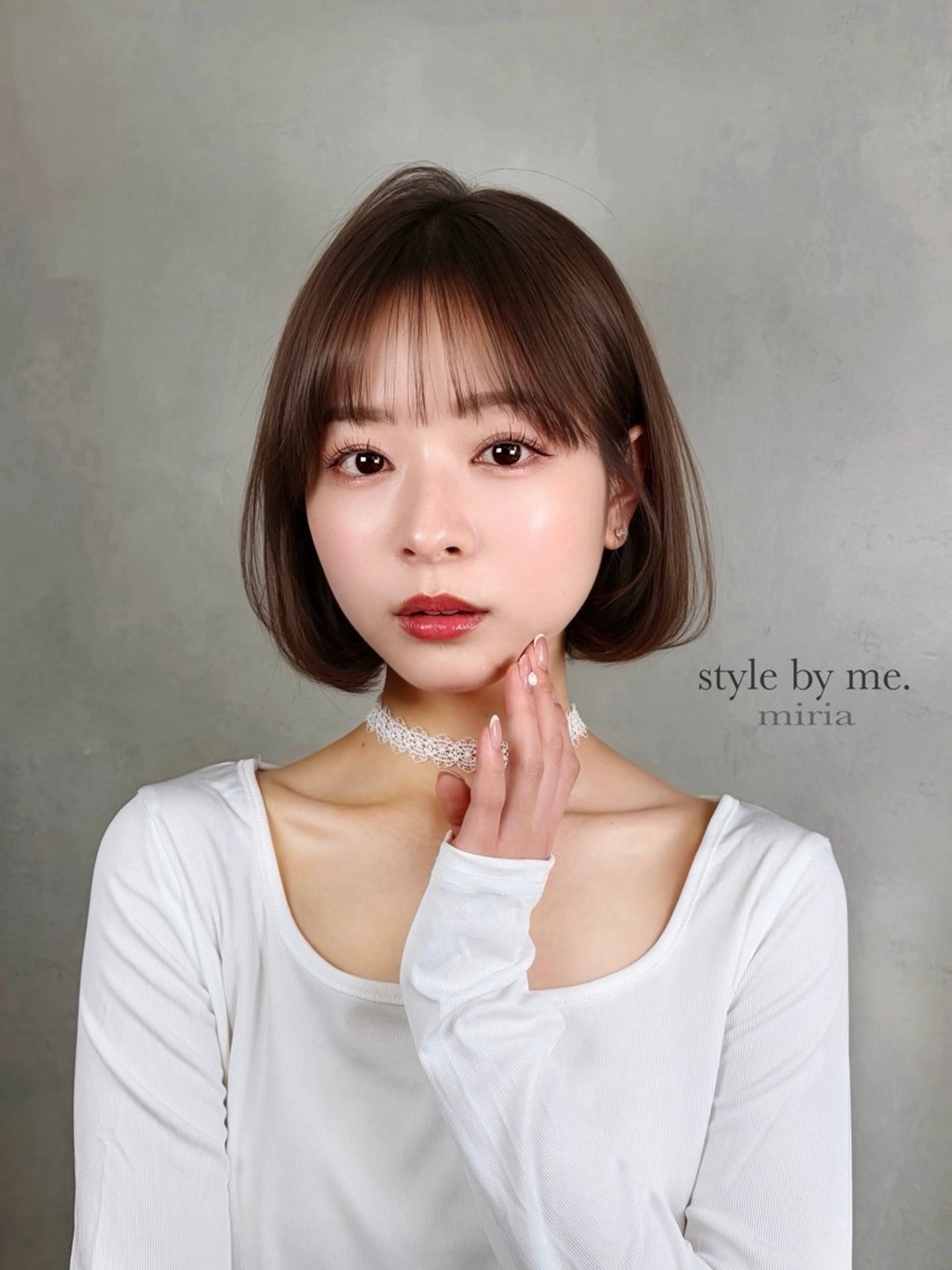 ミディアム ボブレイヤー ボブ 韓国風ヘア レイヤーカット カット ヘアカラー トリートメント 韓・中華美女ヘア 🇰🇷×🇨🇳のヘアスタイル