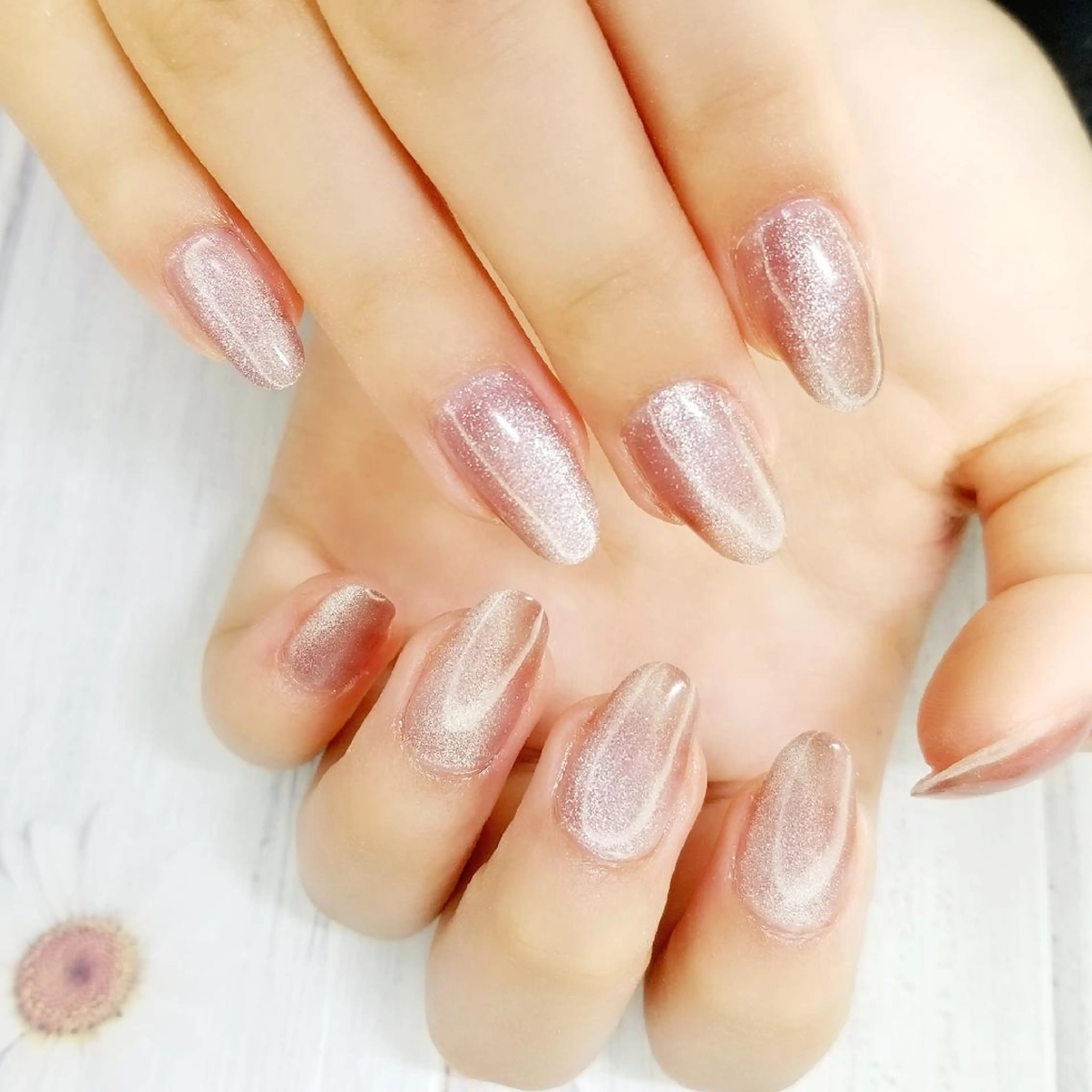 ネイル クリアネイル ラメ(グリッター) マグネットネイル 個人サロン saltnailのネイルデザイン