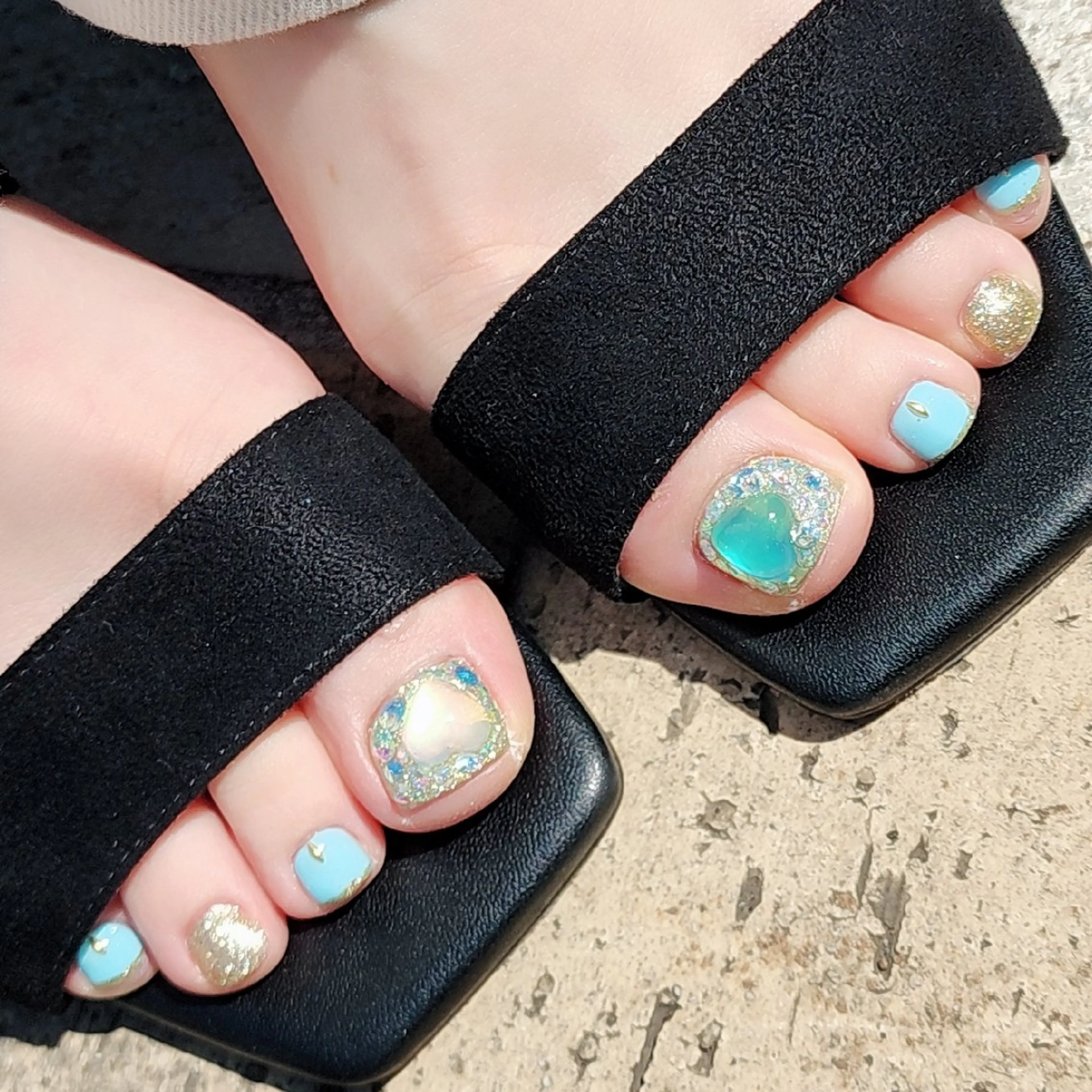 ネイル シンプルネイル フットネイル Runanail 鶴ヶ峰所属・Runanail.☽ 鶴ヶ峰　naruのネイルデザイン