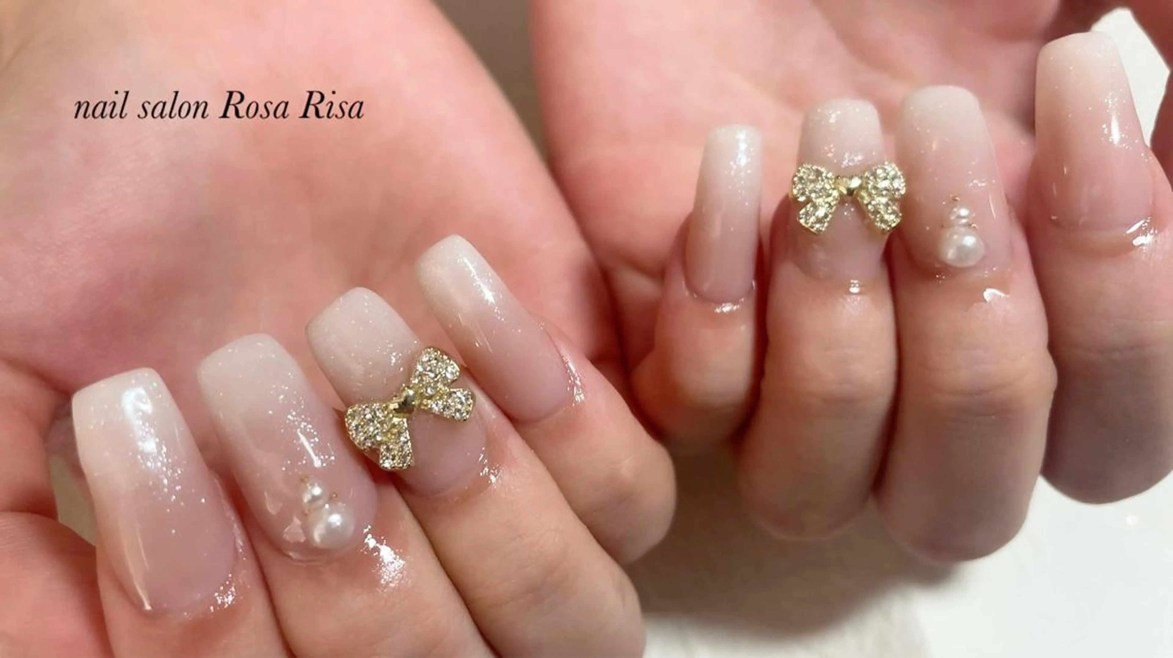 セミロング ネイル 持ち込み ホワイト ネイルスタジオ シェイクユアハンズのネイルデザイン