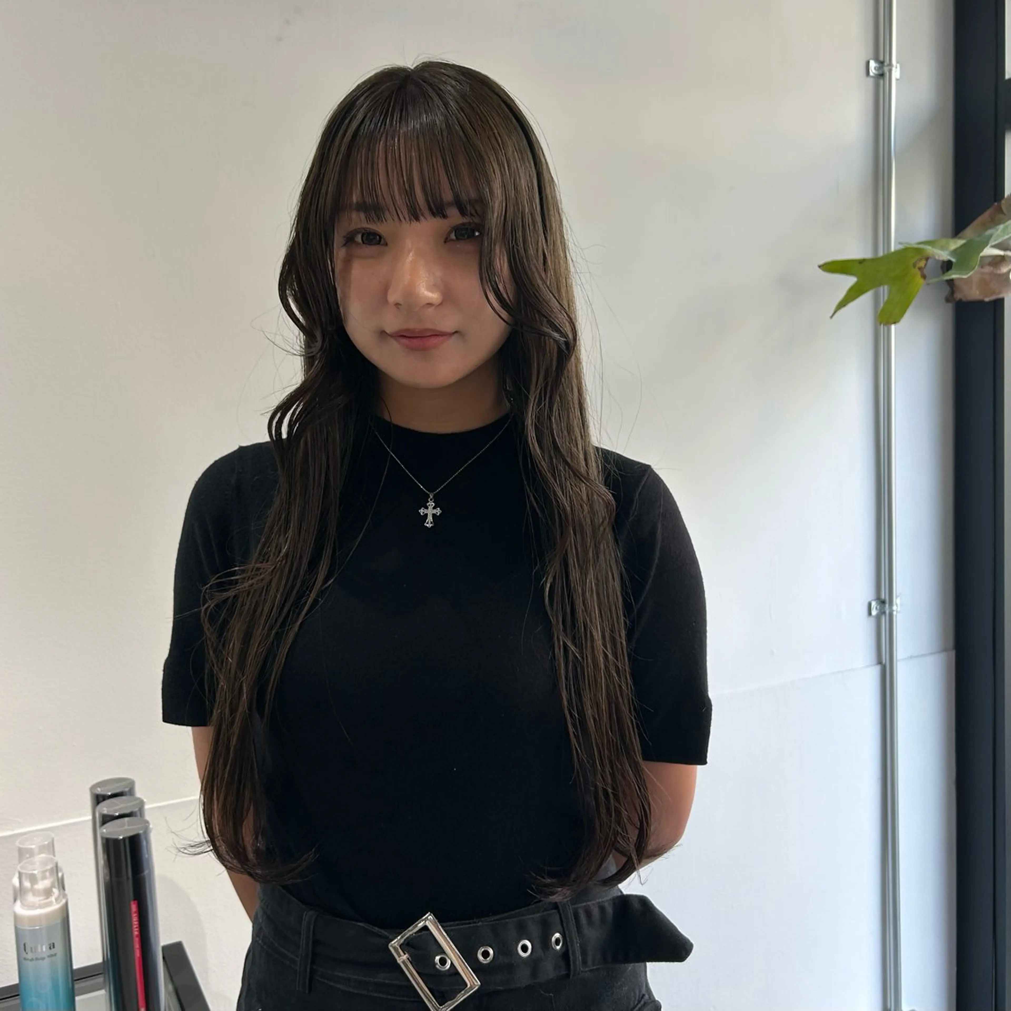 ロング カラー ブリーチ ケアブリーチ グレージュ ブリーチなしカラー オリーブグレージュ 🪐メンズモデル募集 | オカモトノア🪐のヘアスタイル