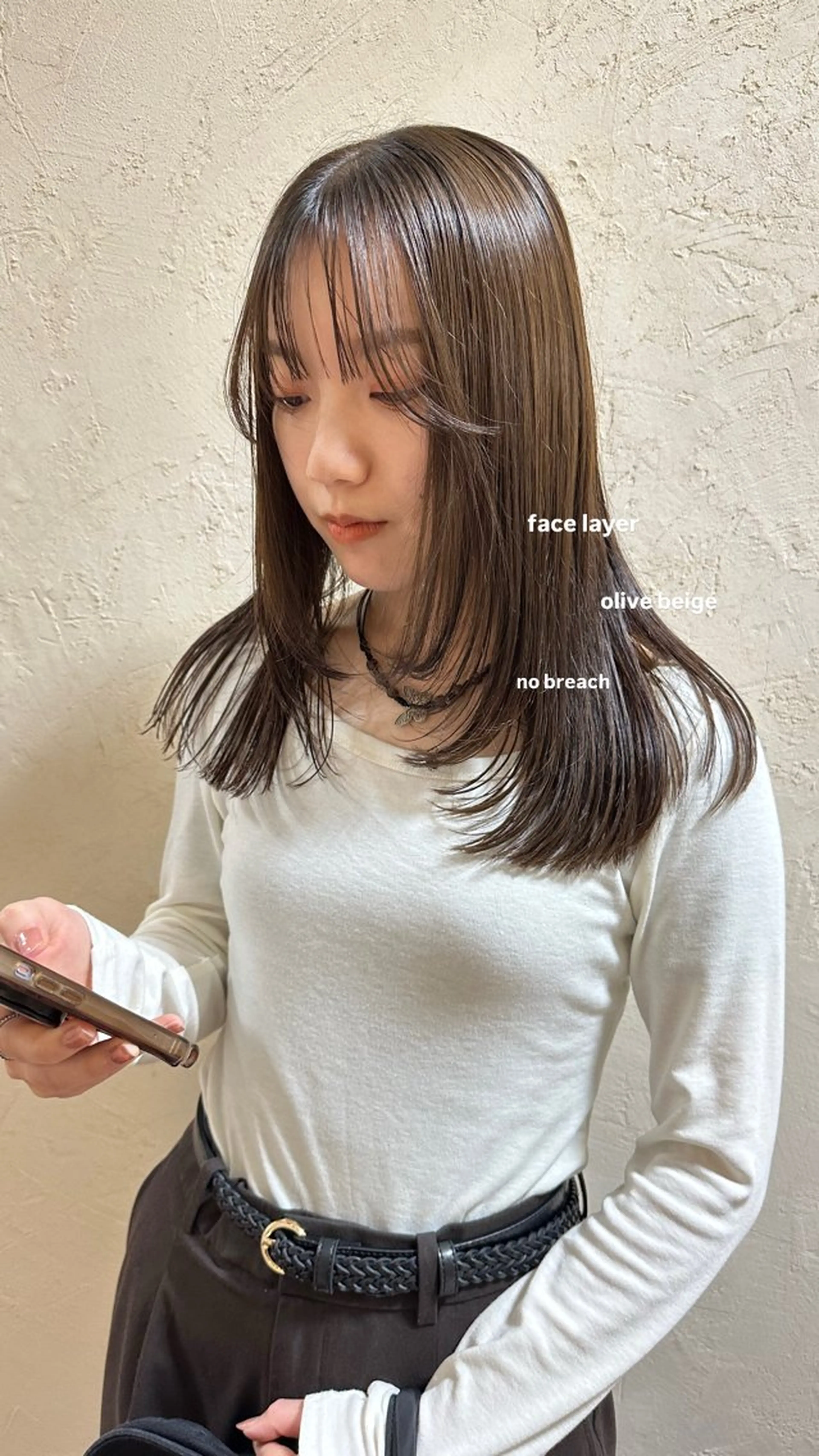 ミディアム カラー カット トリートメント v-lab studio所属・韓国レイヤーカット/ 艶カラー/ noaのヘアスタイル