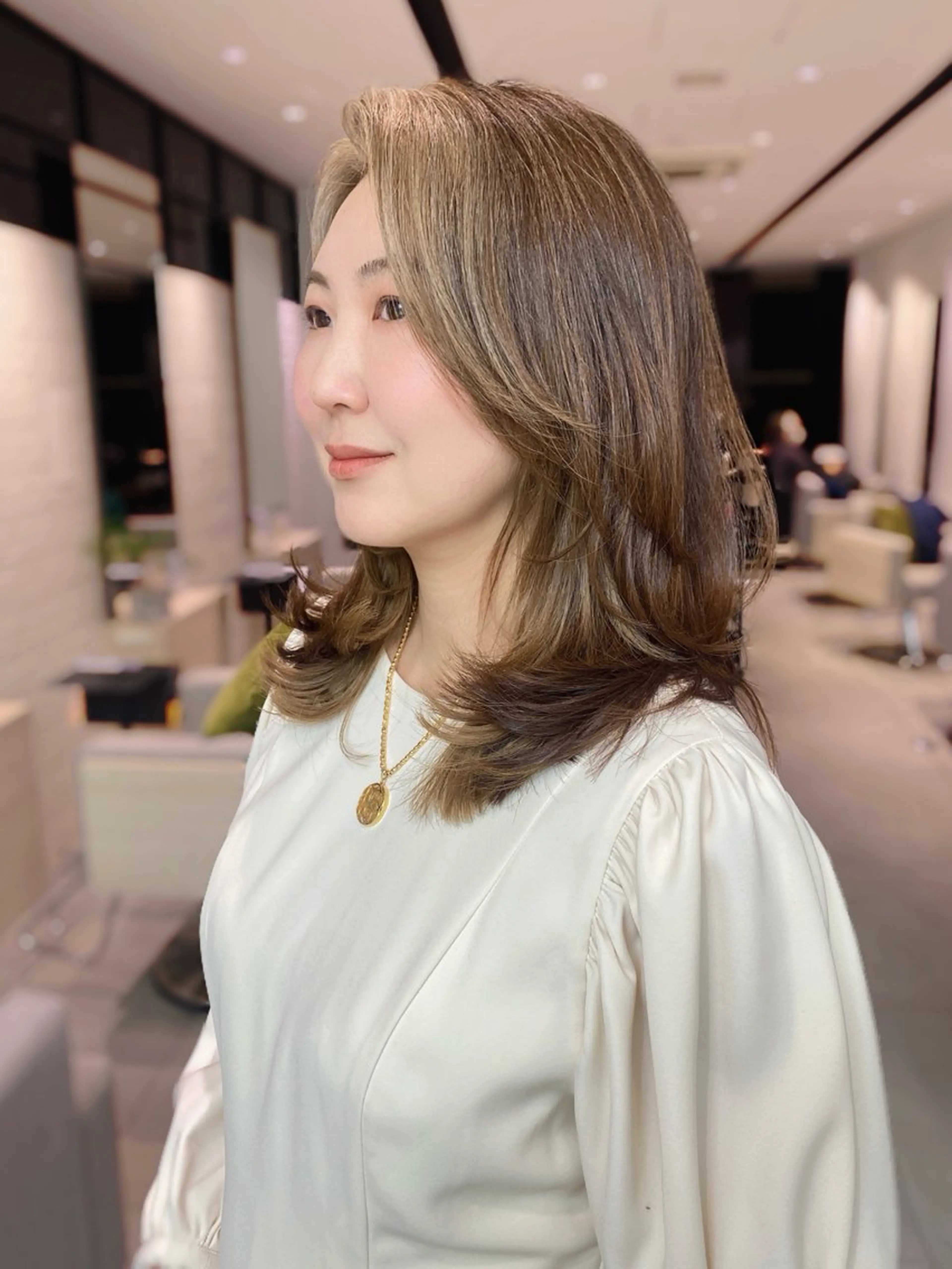 ミディアム カラー 銀座/髪質改善/韓国 カラー🍓原田侑依のヘアスタイル