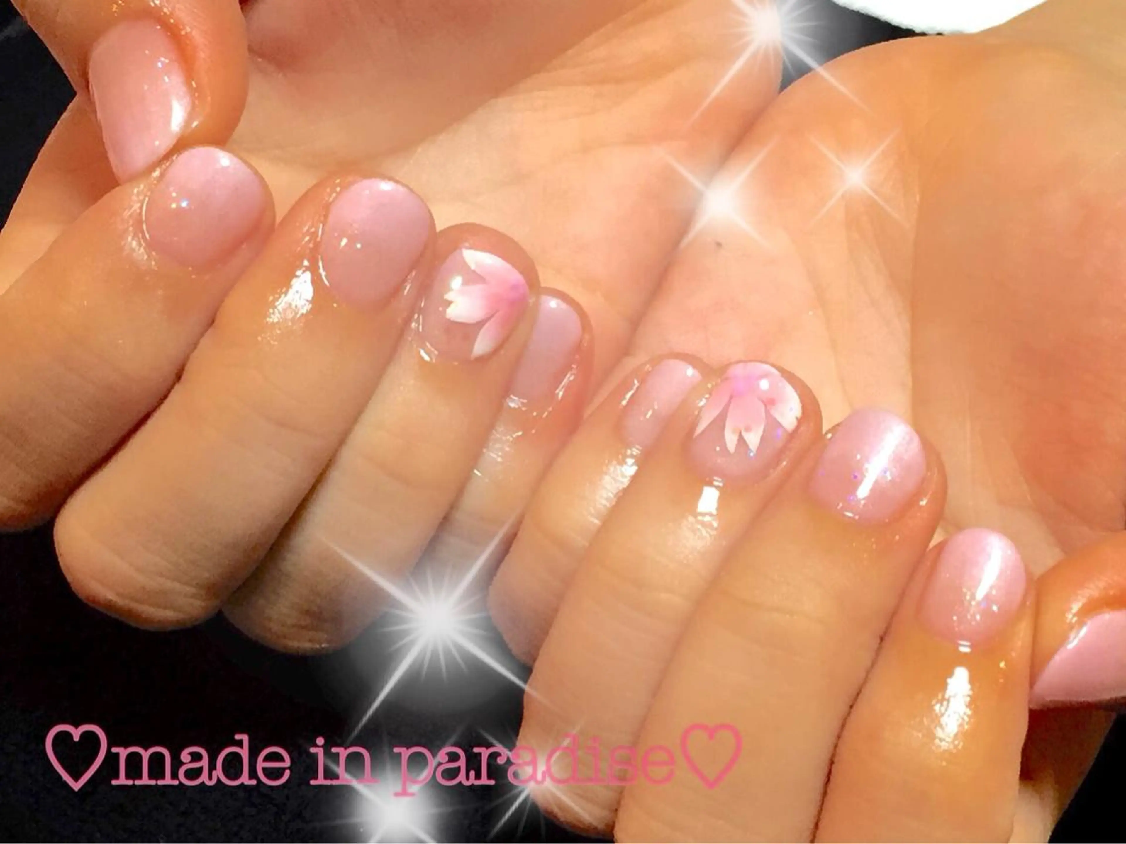 ネイル 桜ネイル 春ネイル うるま市サロン Yuko Izawaのネイルデザイン