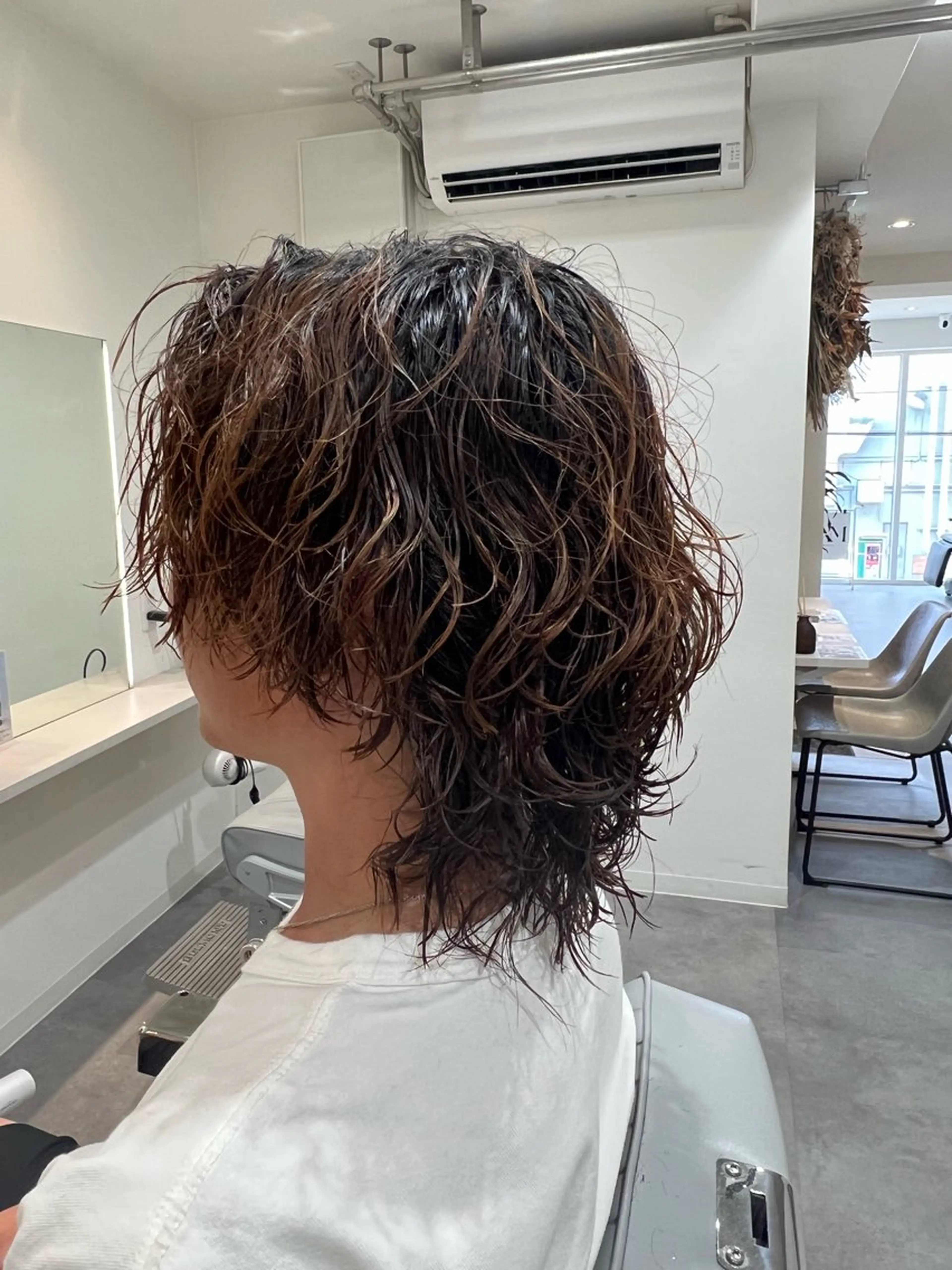 ミディアム パーマ メンズ Men's NAM 八角のヘアスタイル