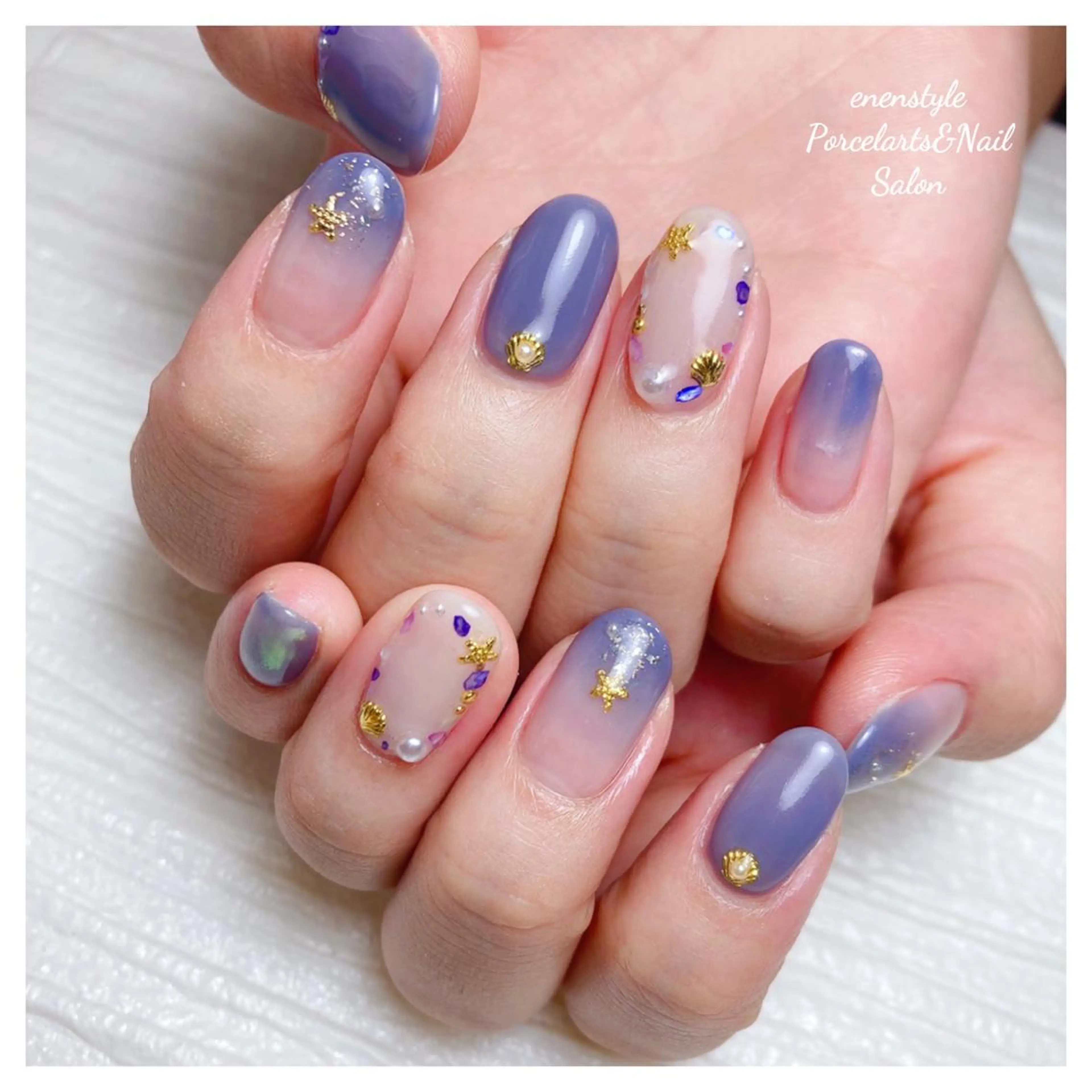 ミディアム ネイル 👑enen style👑のネイルデザイン