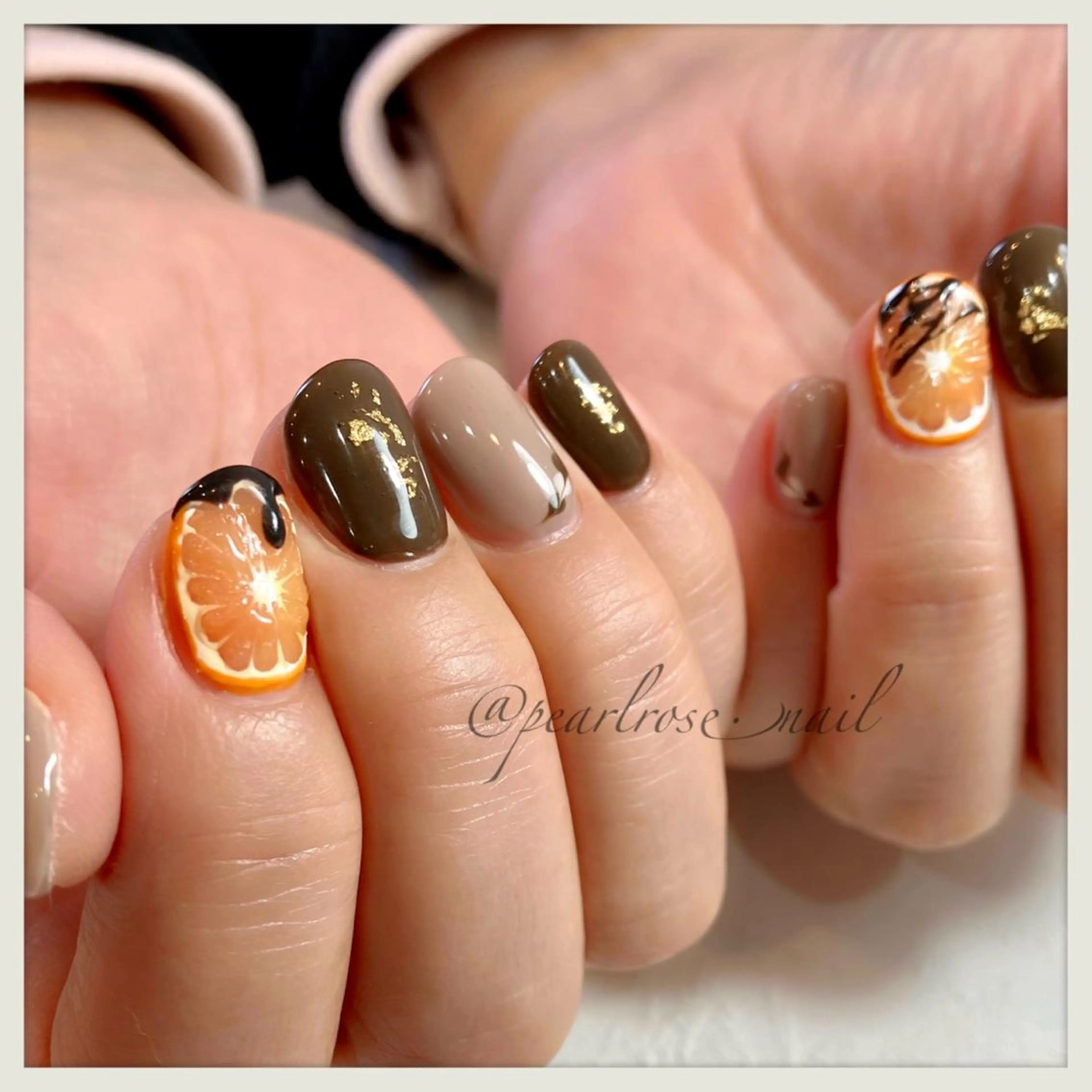 ネイル ハンドネイル Beauty salon Ryu・ange所属・PEARL ROSE パールローズのネイルデザイン