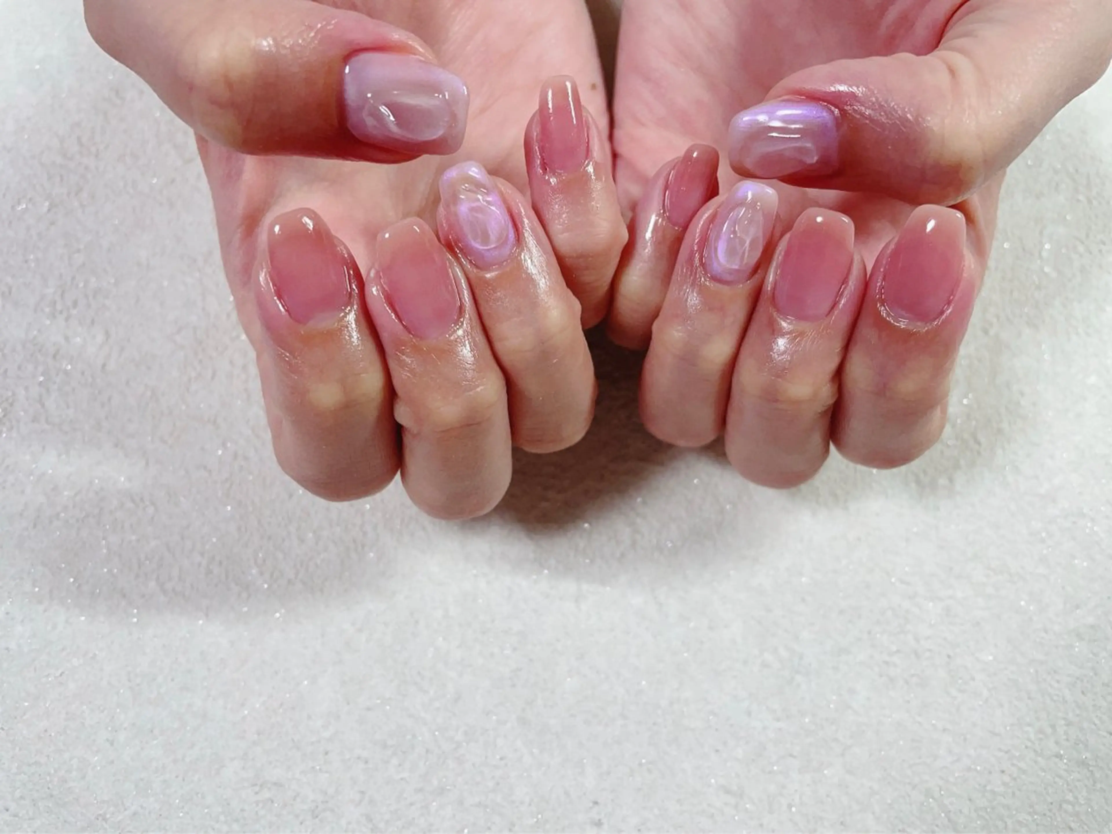 ネイル オーロラネイル フラワーネイル フットネイル フレンチネイル ジェルネイル kikinail 溝の口のネイルデザイン