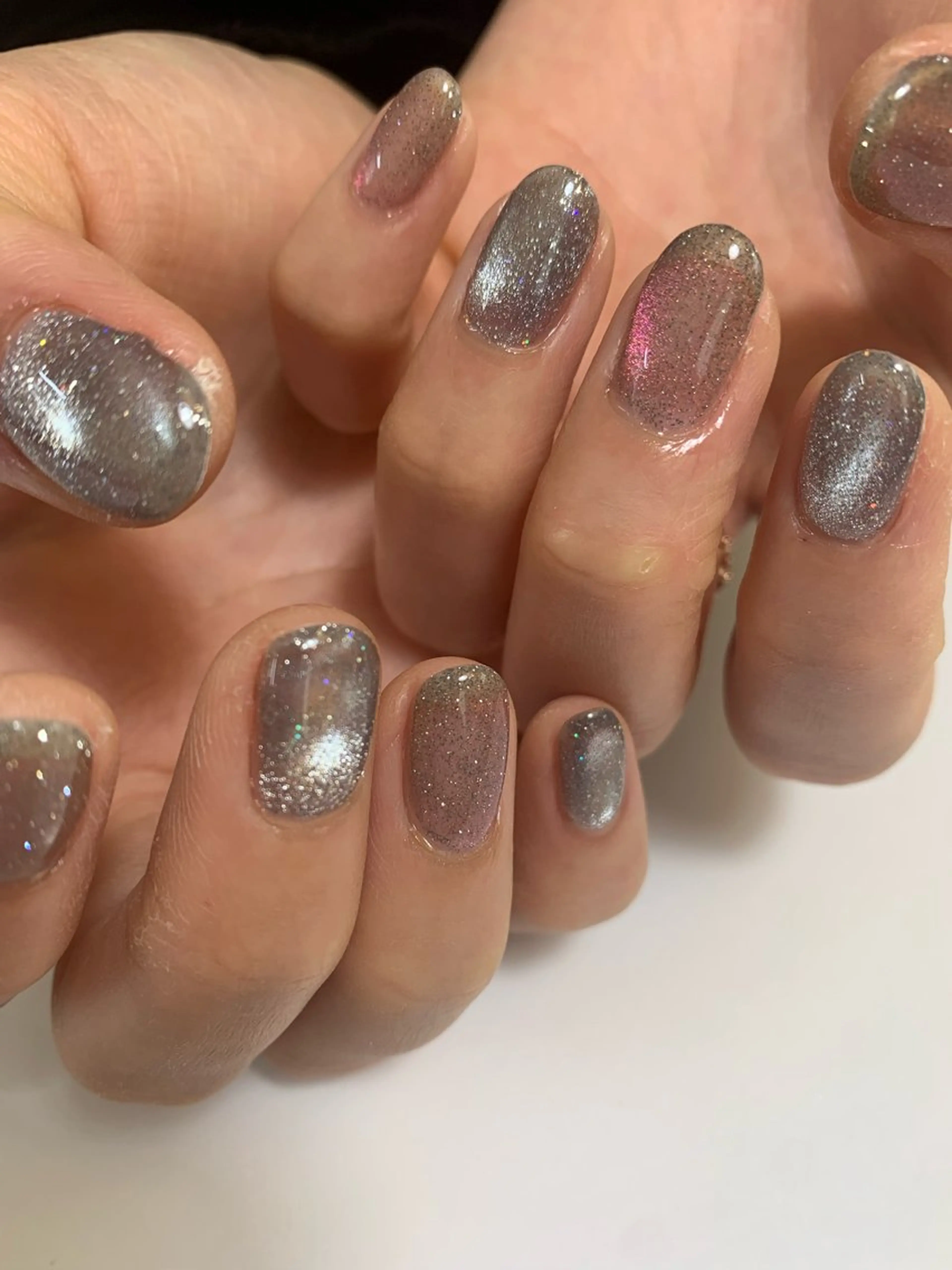 ネイル ブルー フラッシュネイル フラッシュマグ ピンク is.nail 🌷sonokoのネイルデザイン