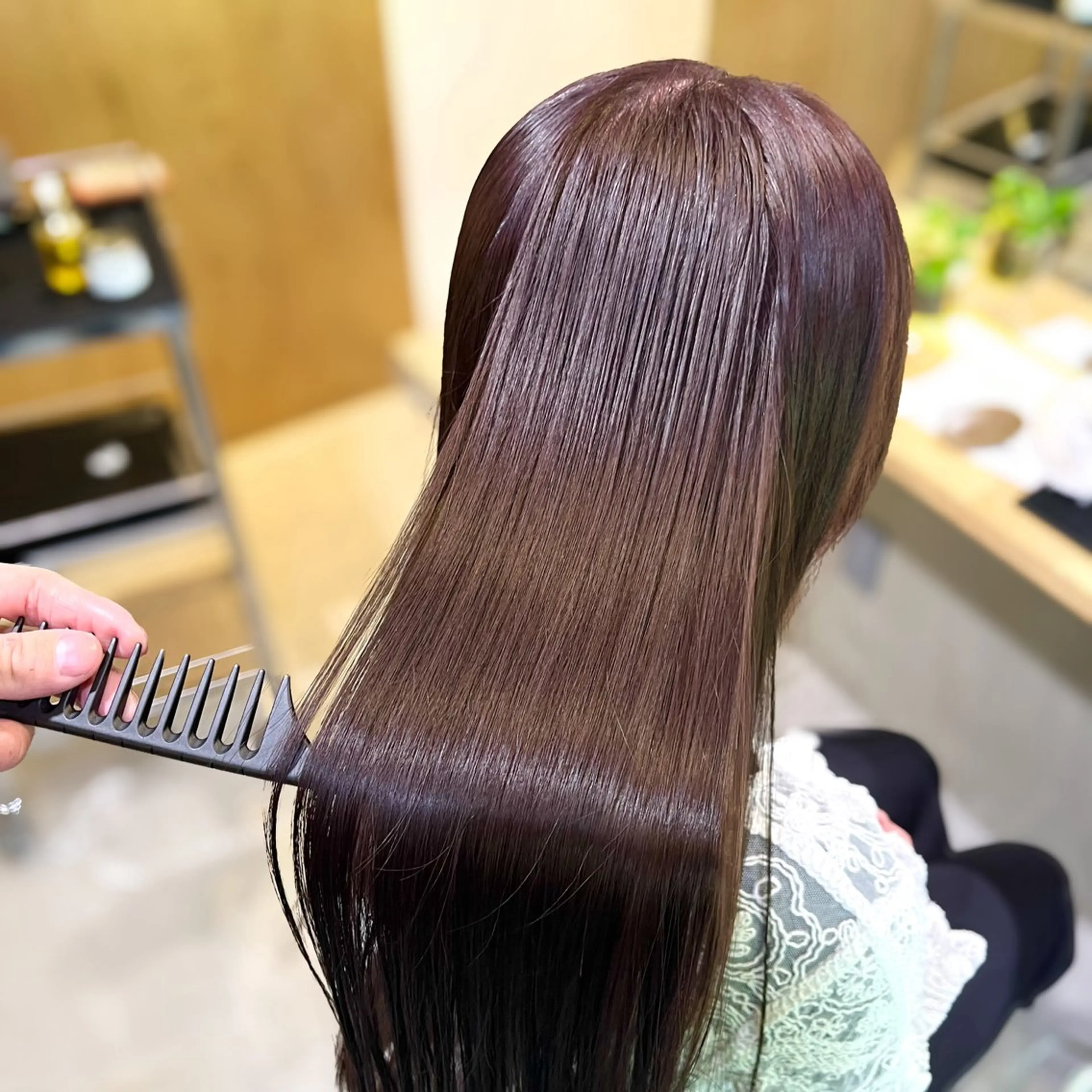 ロング カラー ブラウンカラー 髪質改善 トリートメント 髪質改善/ケアカラー /梅田✨ RIKUのヘアスタイル