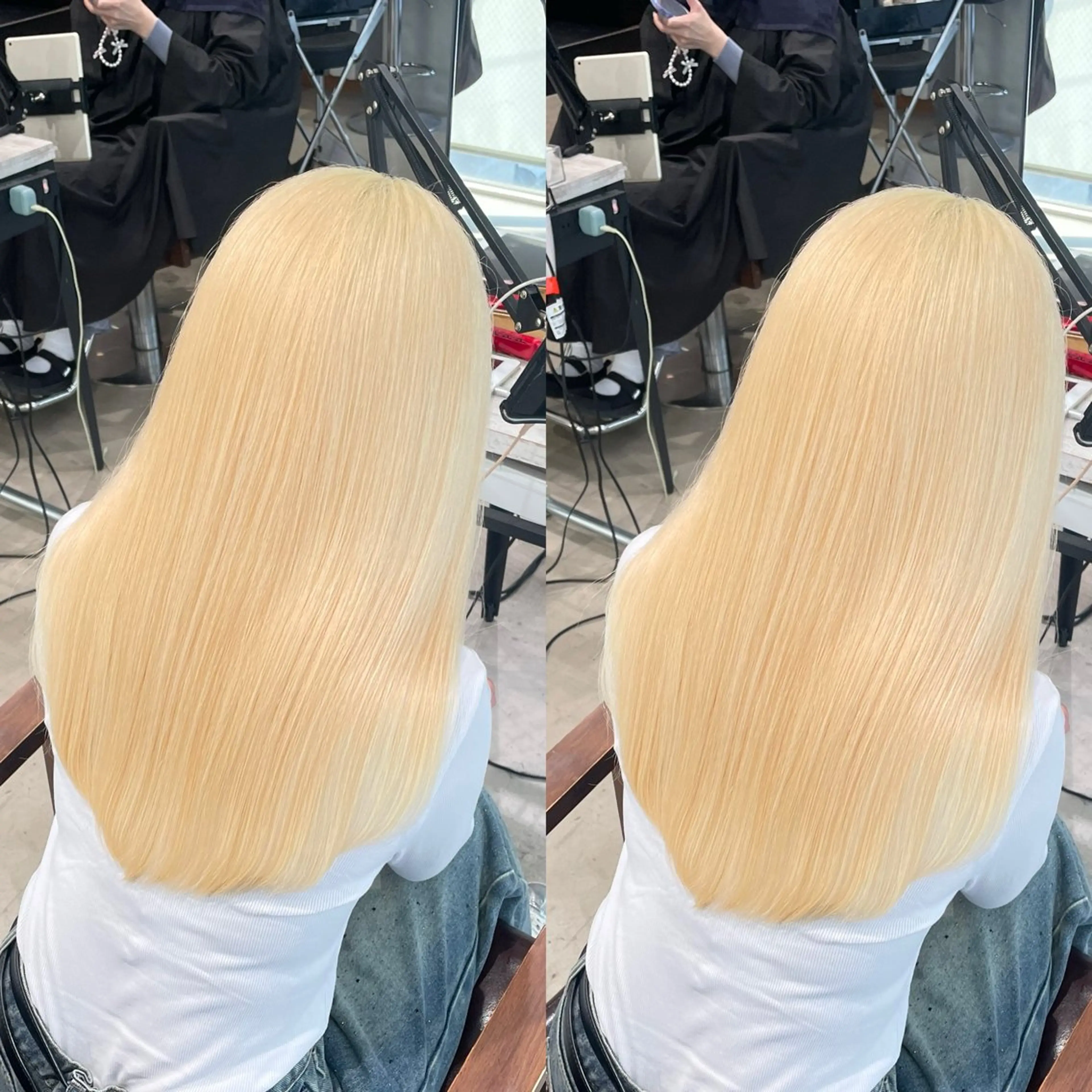 セミロング カット ヘアカラー トリートメント youres hair 新宿3丁目店所属・🍫ハイトーン✖︎ 髪質改善🍫柴田のヘアスタイル