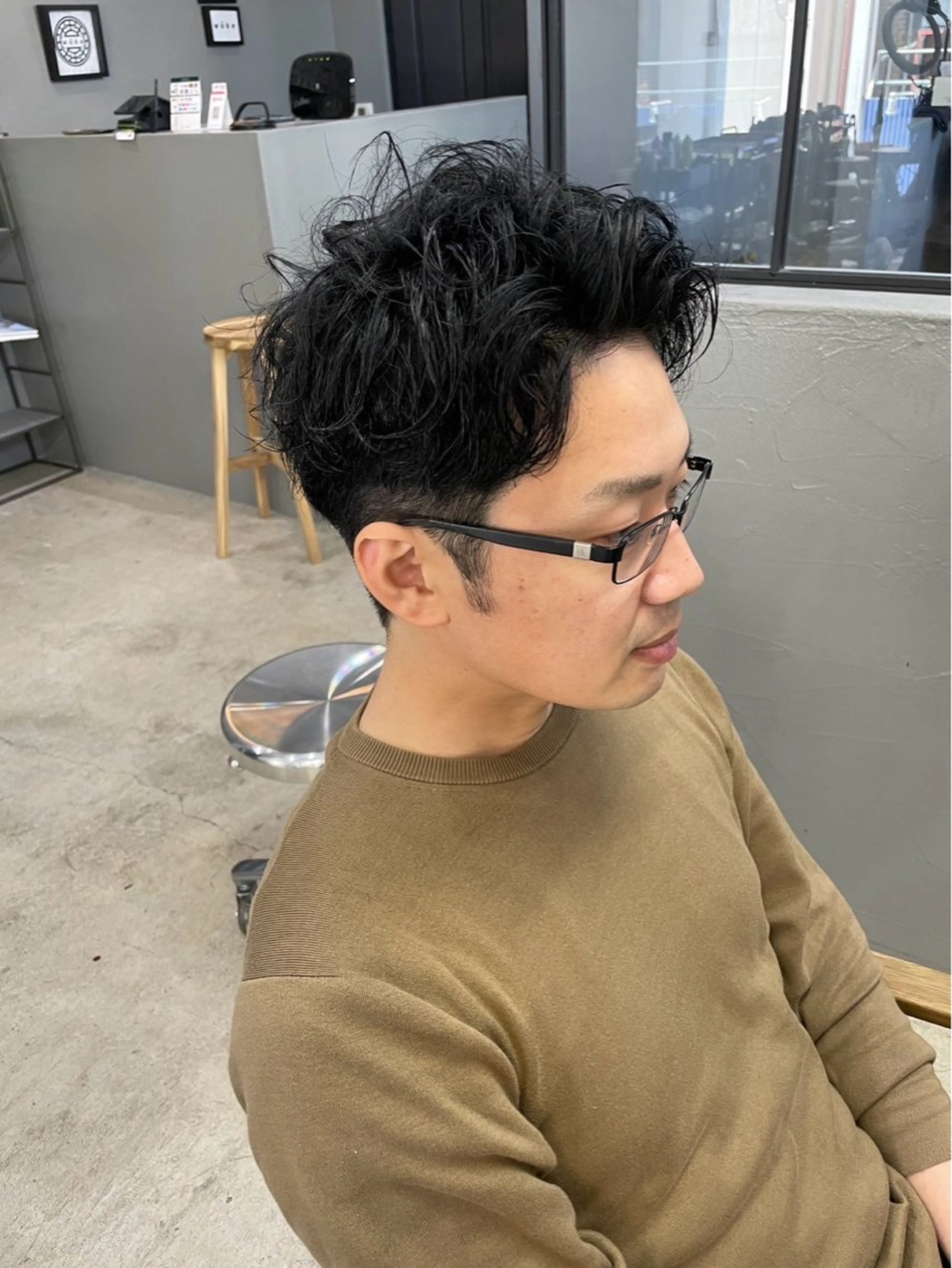 ショート パーマ メンズ カット パーマ メンズ専門サロン wokeのヘアスタイル