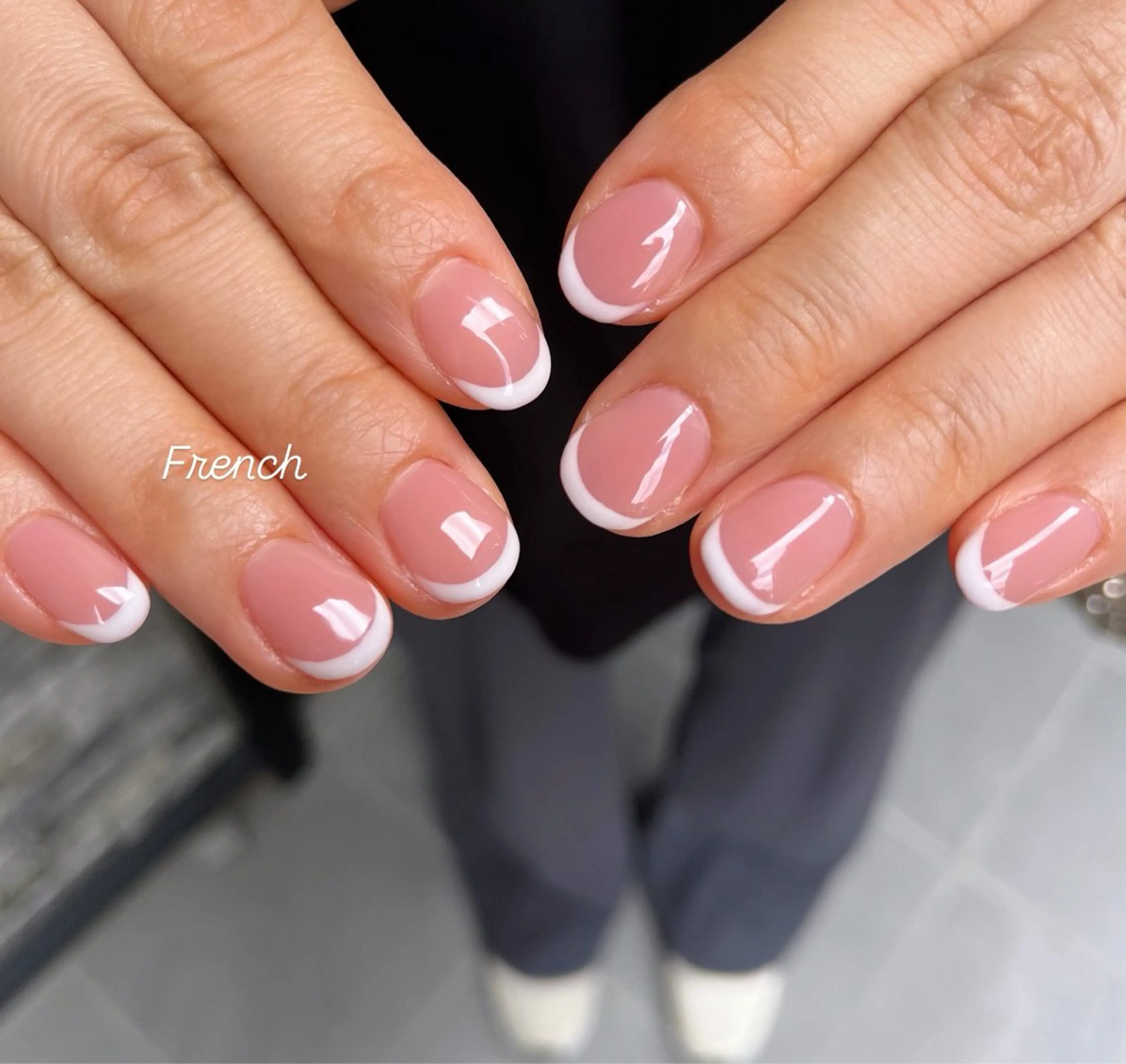 ネイル フレンチネイル ハンドネイル HazeGrass NAILのネイルデザイン