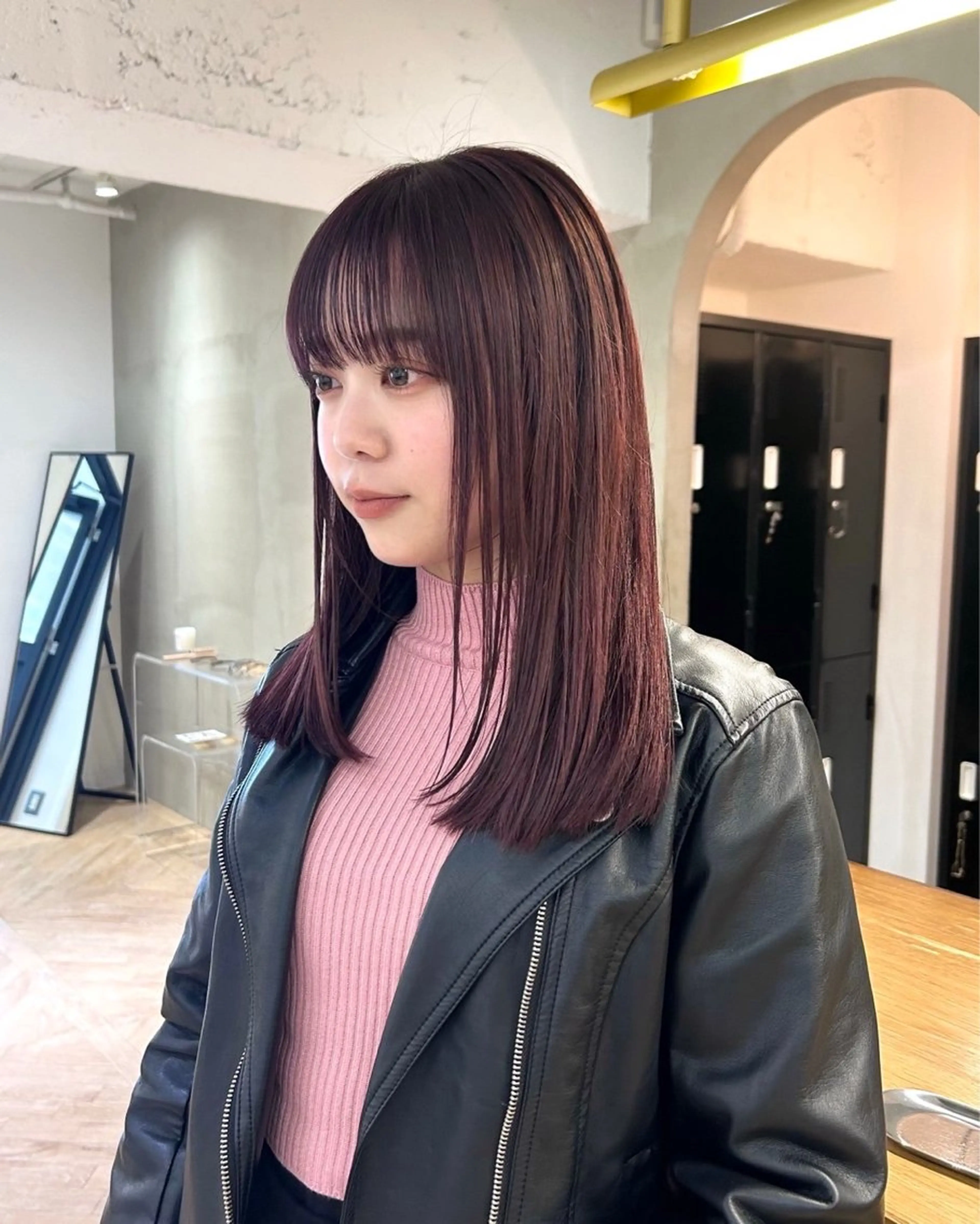 ロング カラー カットモデルレイヤー 暖色カラー モカ🎶のヘアスタイル