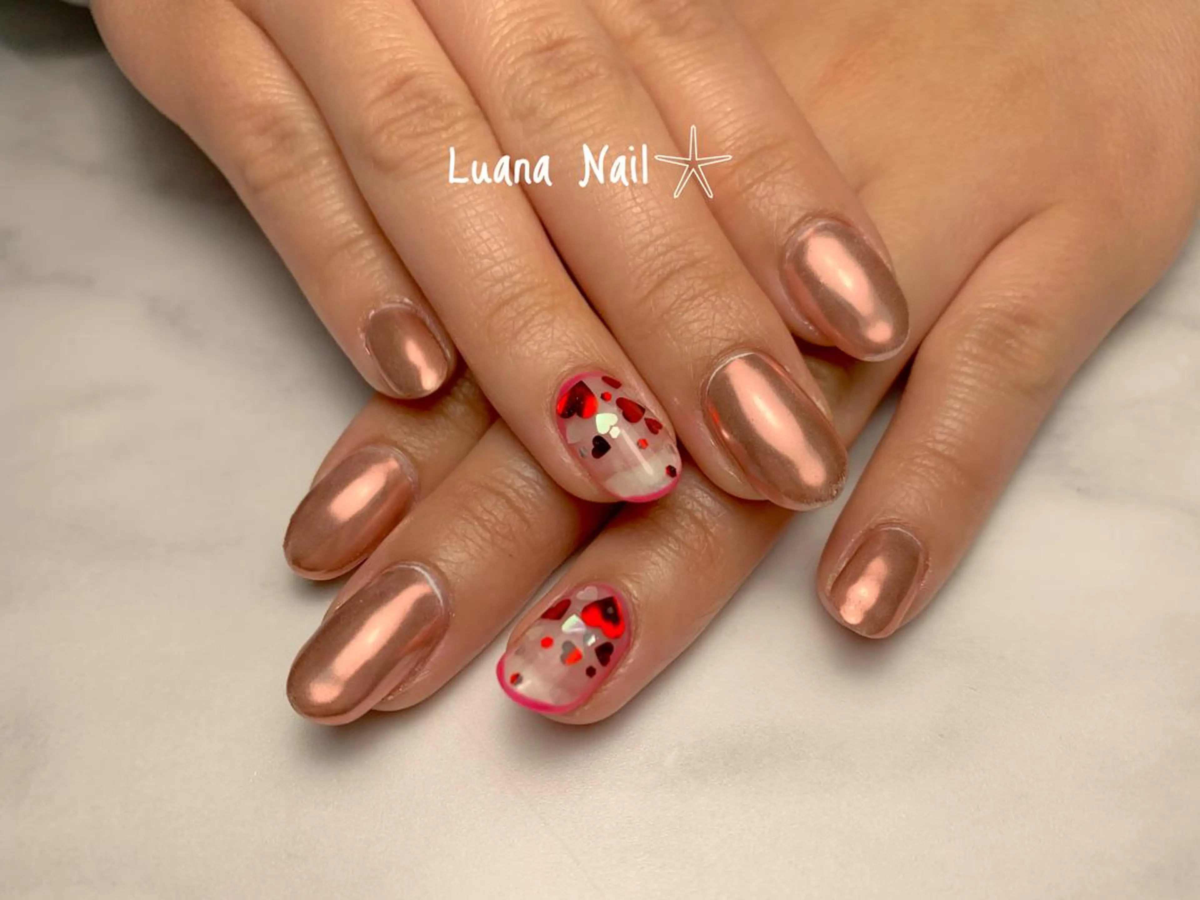 ネイル ミラーネイル ハンドネイル BeauJu by Luana Nail所属・BeauJu by Luana Nailのネイルデザイン