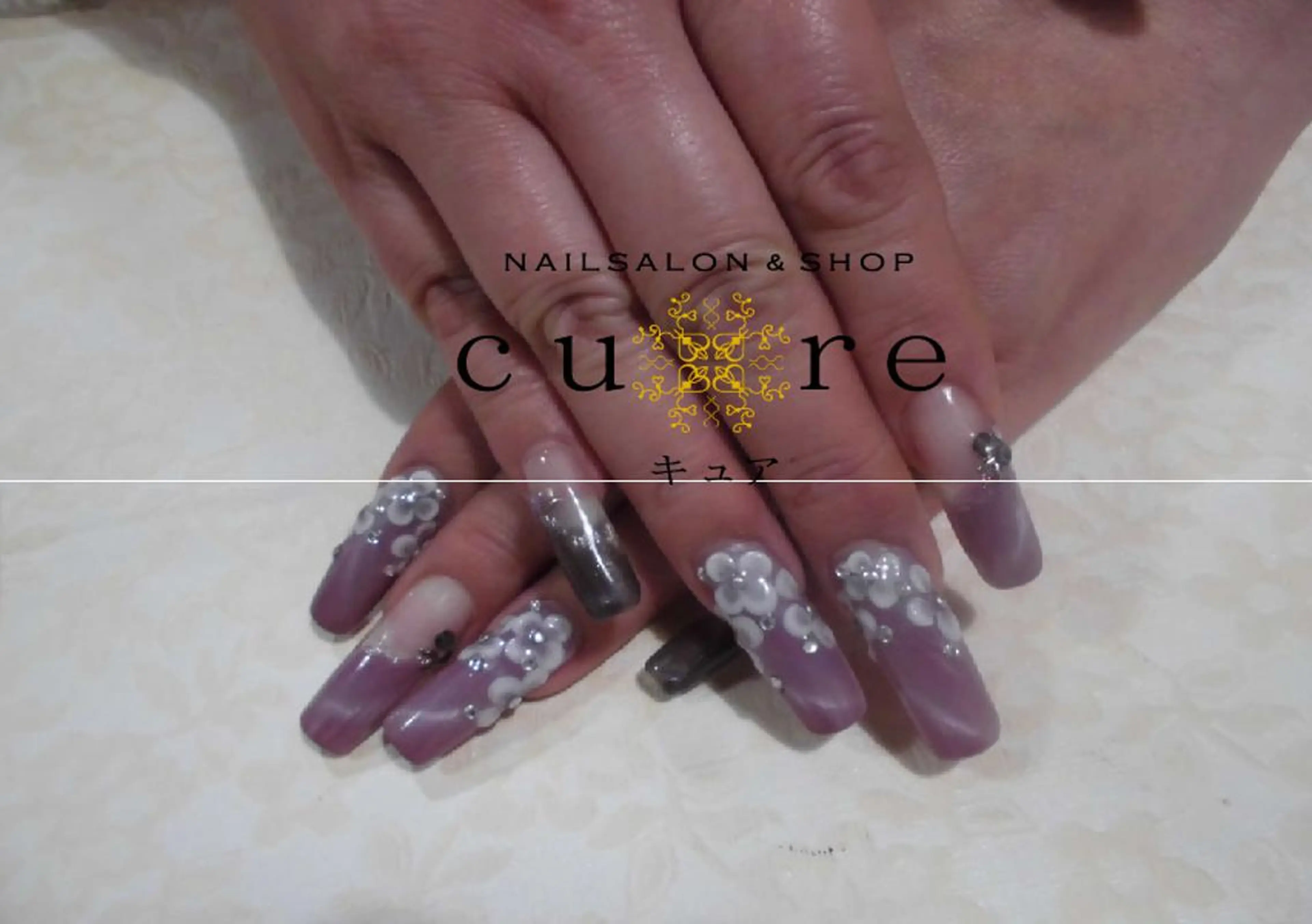 ロング ネイル ネイルサロン Cureのネイルデザイン