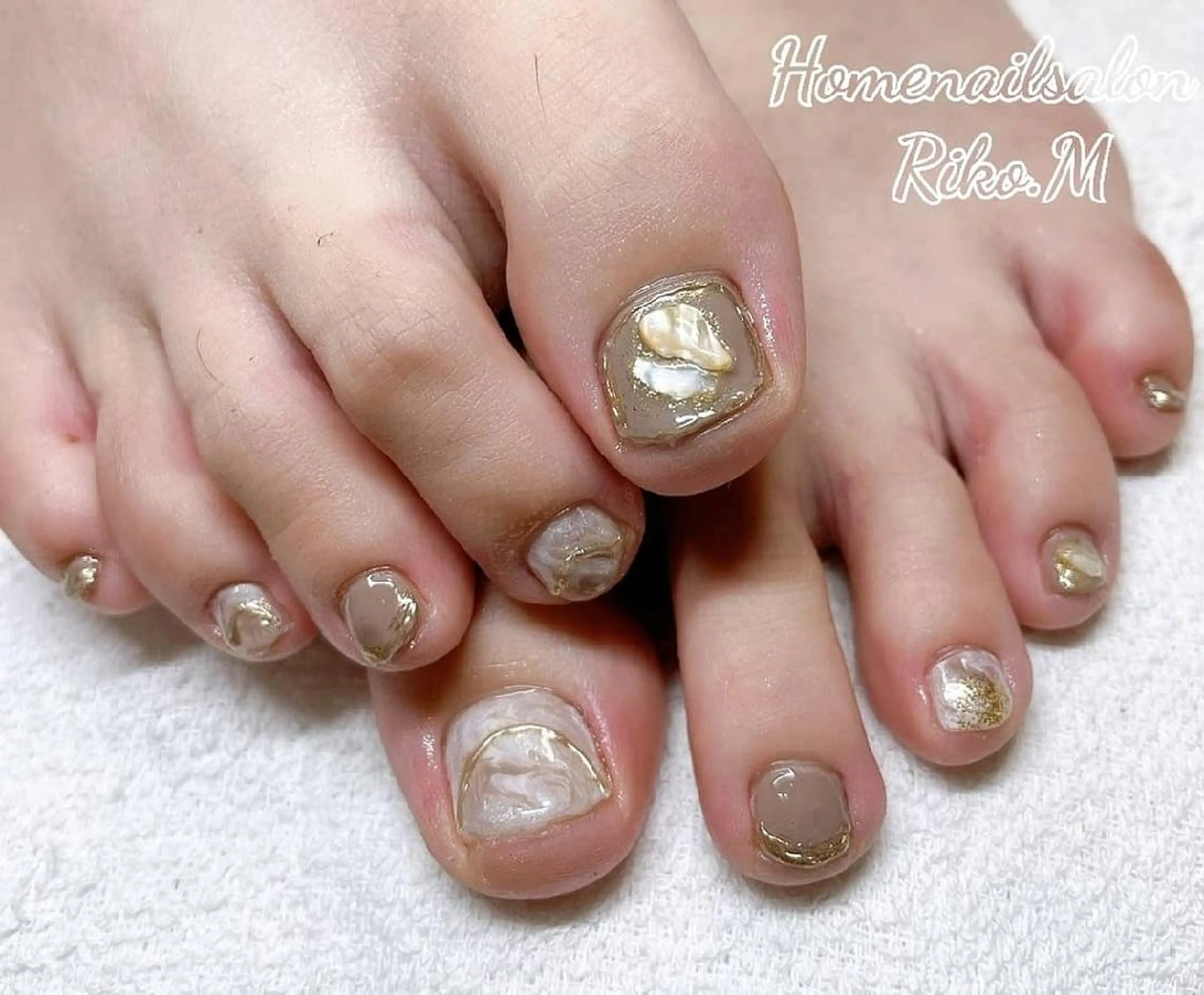 【オフ無し】フットネイル　デザインやり放題の写真