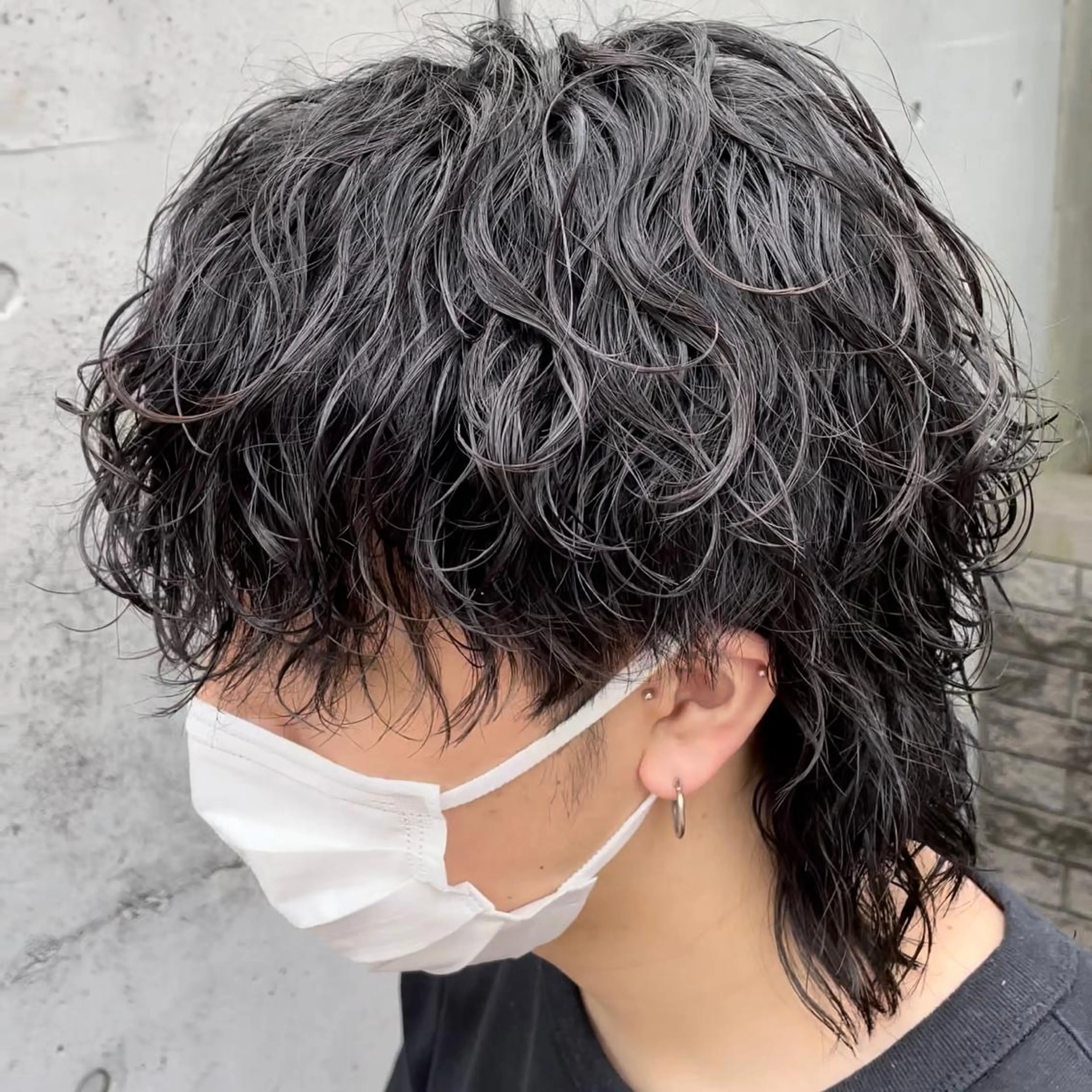 【大人気!】🌪️今旬の波巻きパーマ🌪 + メンズカット + クイックトリートメントの写真