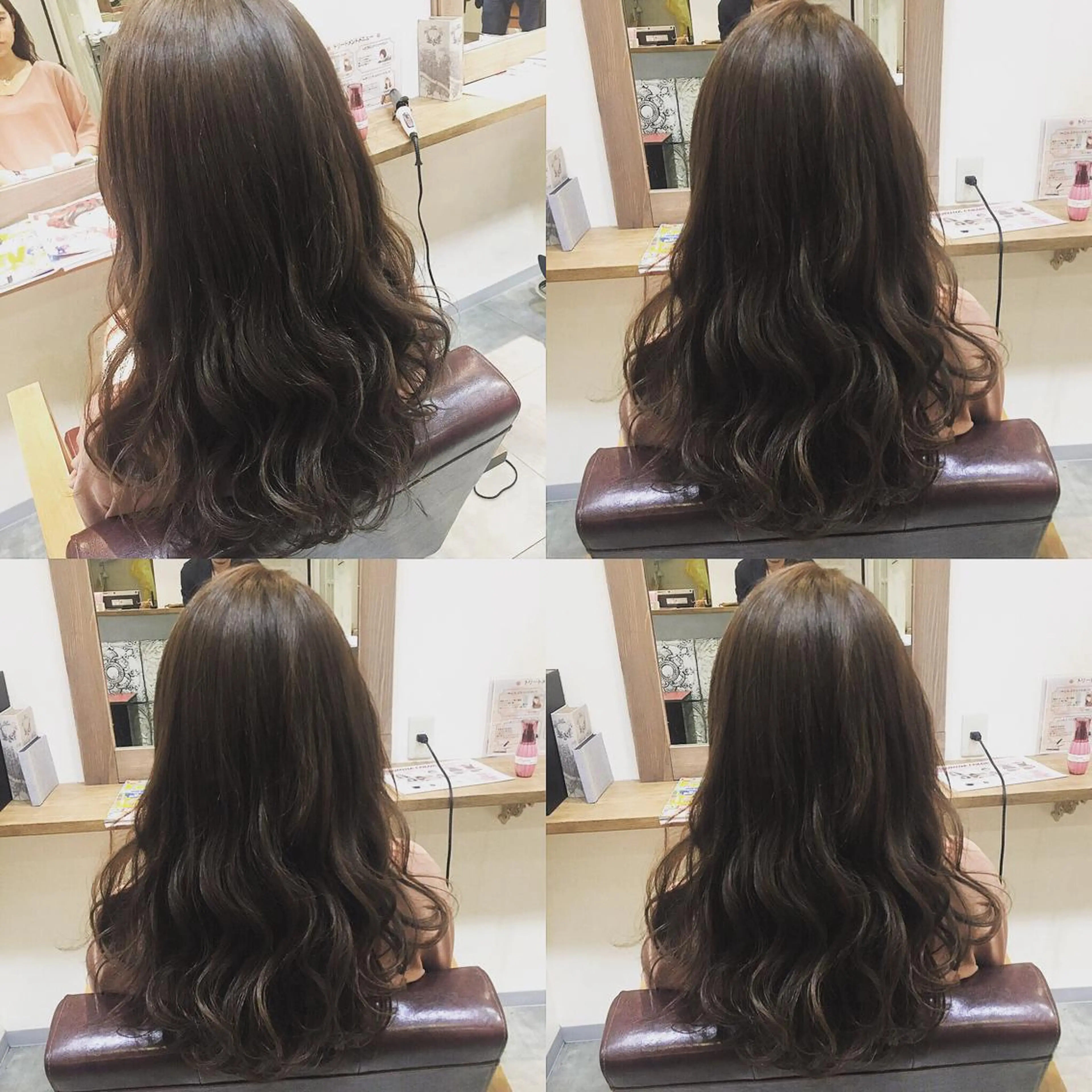 ロング カラー アッシュ ベージュカラー ピンクカラー ピンクベージュ hair salon Ranun髪質改善のヘアスタイル