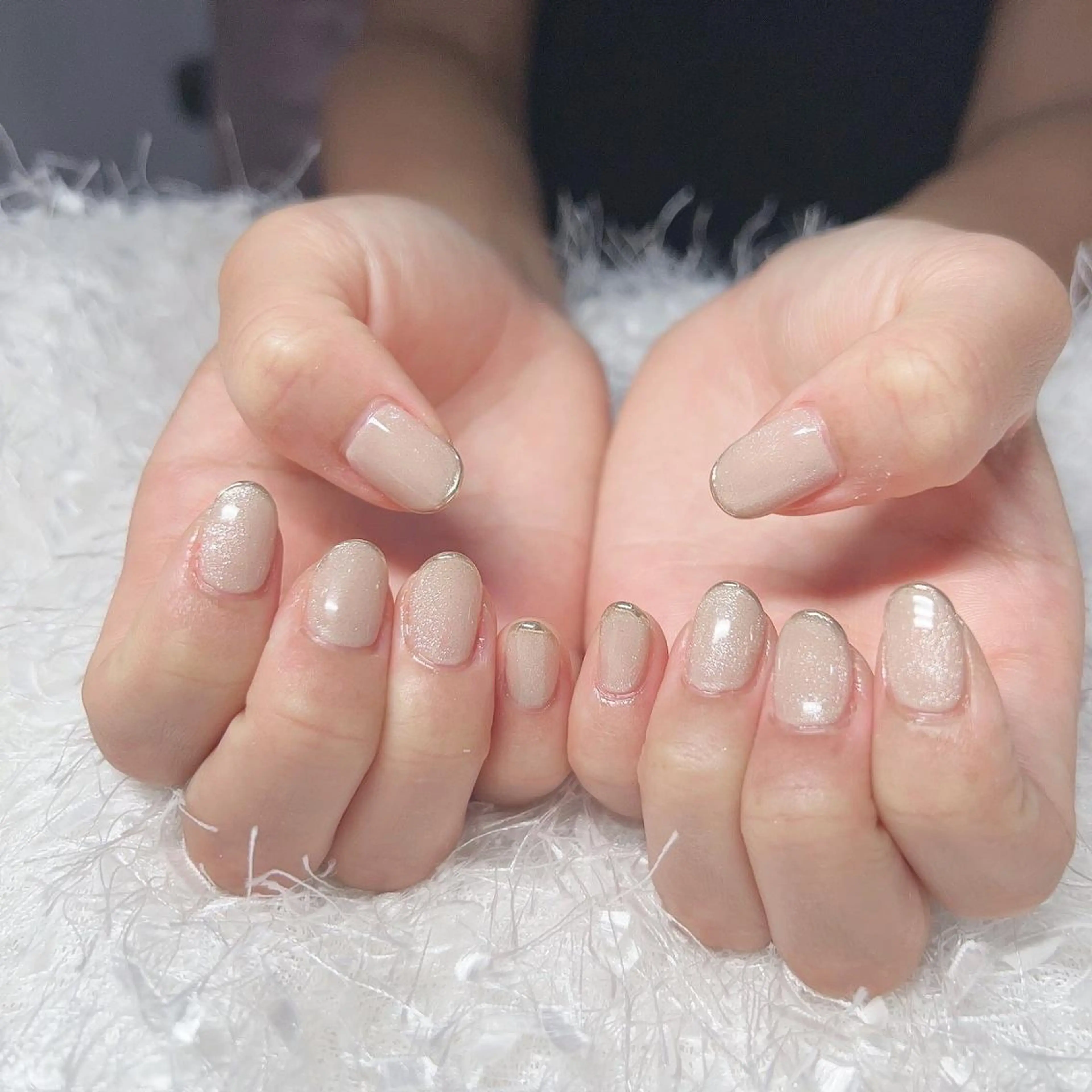 ネイル 長さ出し フレンチネイル ジェルネイル グラデーション 韓国ネイル ハンドネイル Nail&eye Belire 新宿のネイルデザイン