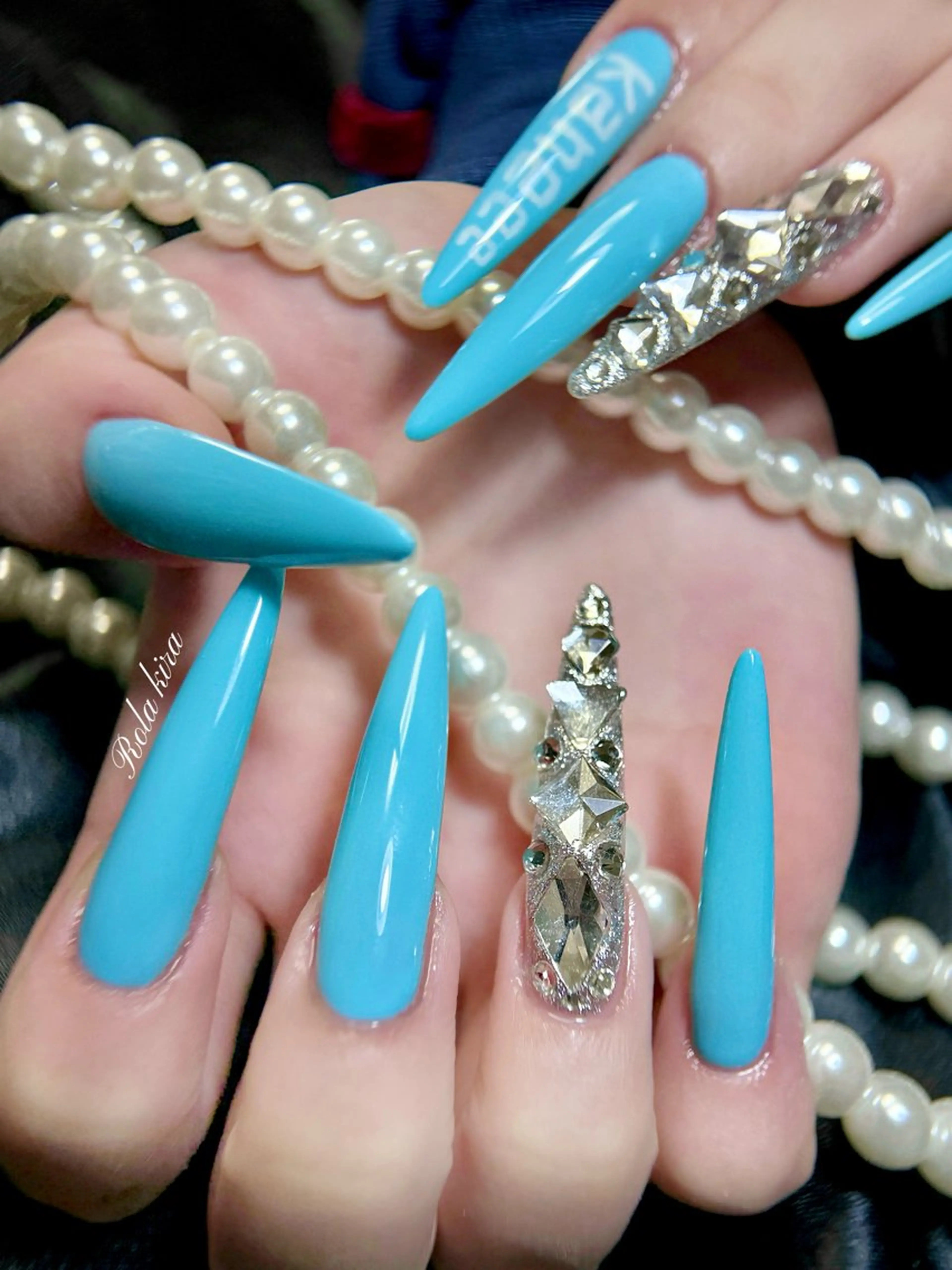 ロング 韓国風ヘア ハンドネイル Rola kira nail salon所属・Rola kira 麗のネイルデザイン